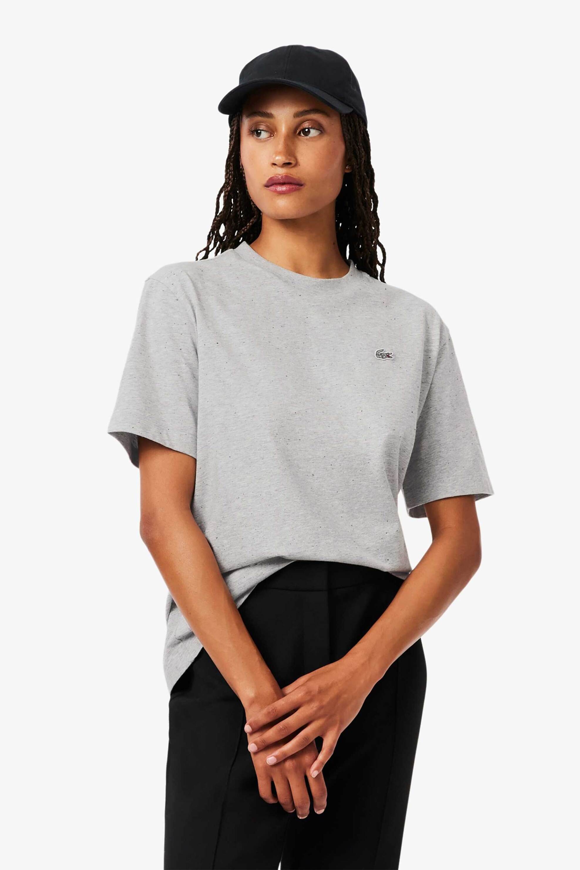 LACOSTE Lacoste γυναικείο T-shirt με λογότυπο Relaxed Fit - TF6501-00 Γκρι