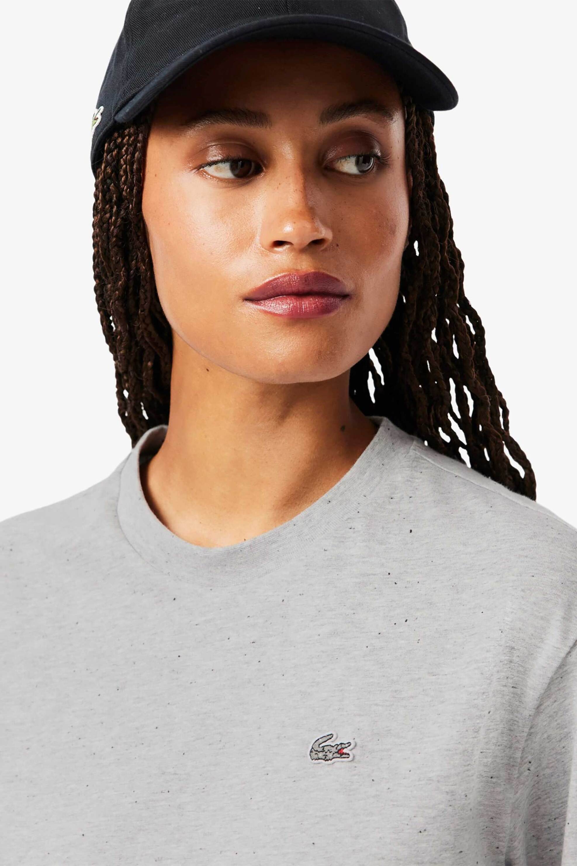 Lacoste γυναικείο T-shirt με λογότυπο Relaxed Fit - TF6501-00 Γκρι φωτογραφία