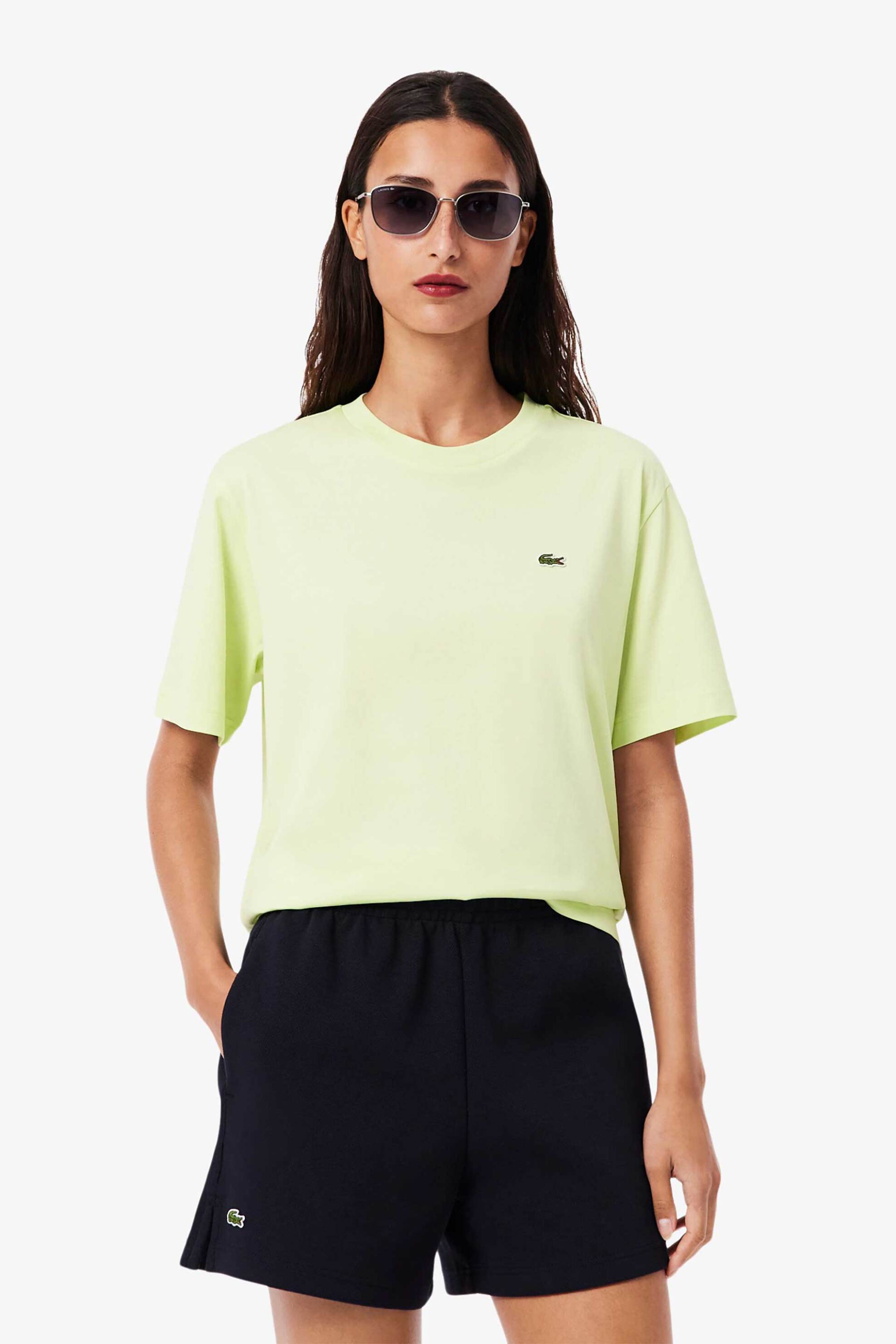 Lacoste Lacoste γυναικείο T-shirt με κεντημένο λογότυπο Relaxed Fit - TF7215 Πράσινο Lime