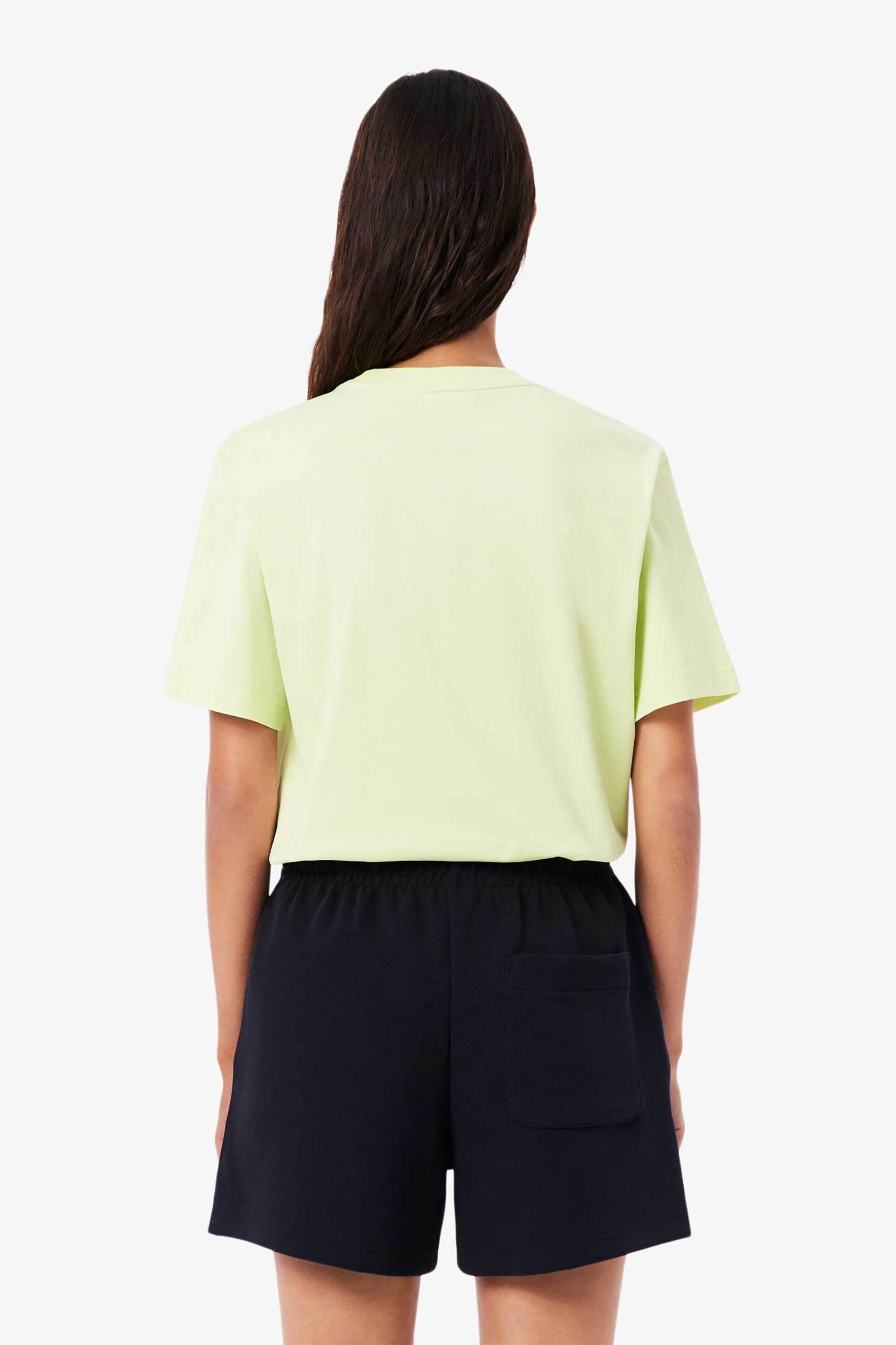 Lacoste Γυναικείο T-Shirt με Κεντημένο Λογότυπο Relaxed Fit - Tf7215 Πράσινο Lime