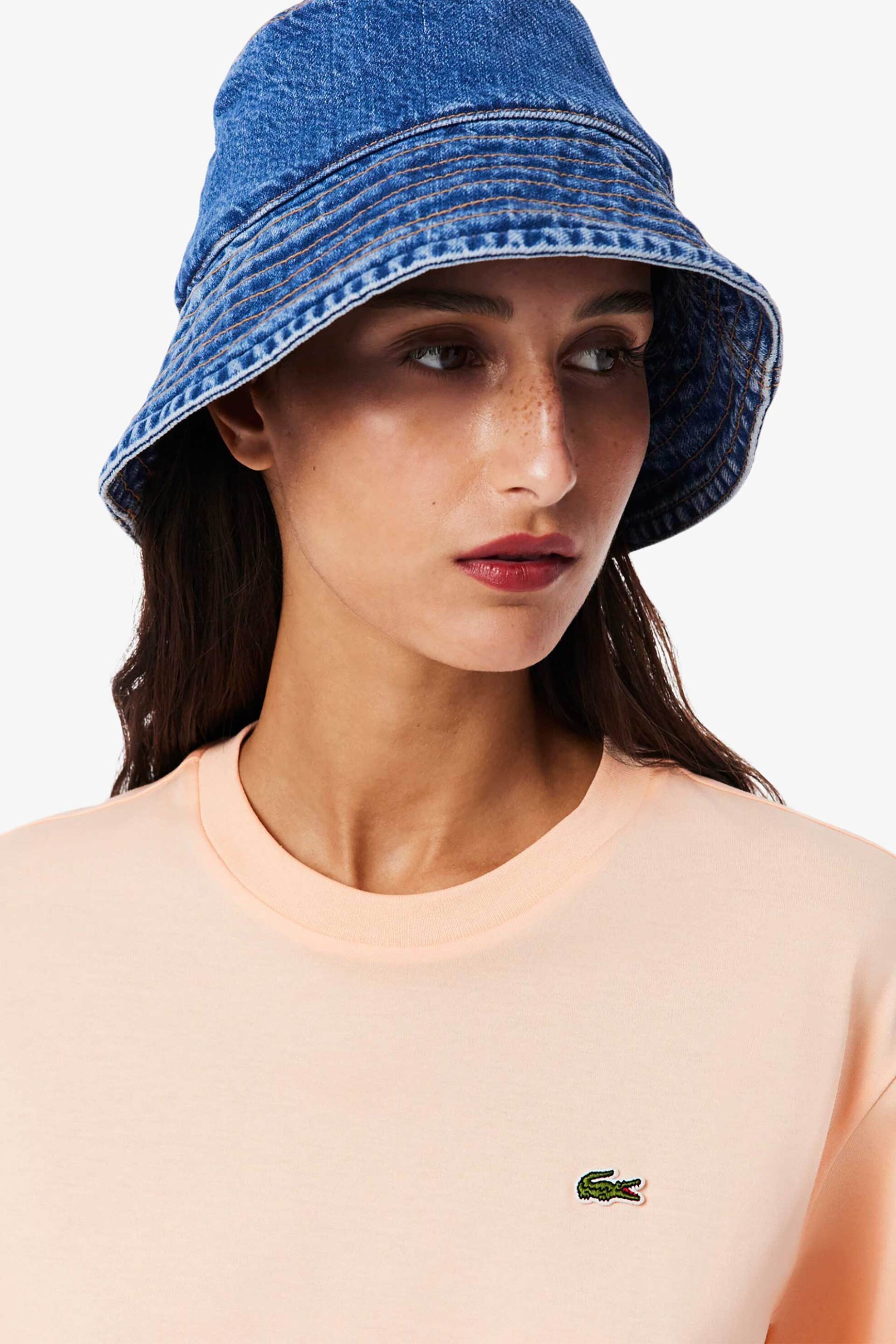 Lacoste γυναικείο T-shirt με κεντημένο λογότυπο Relaxed Fit - TF7215 Σομόν