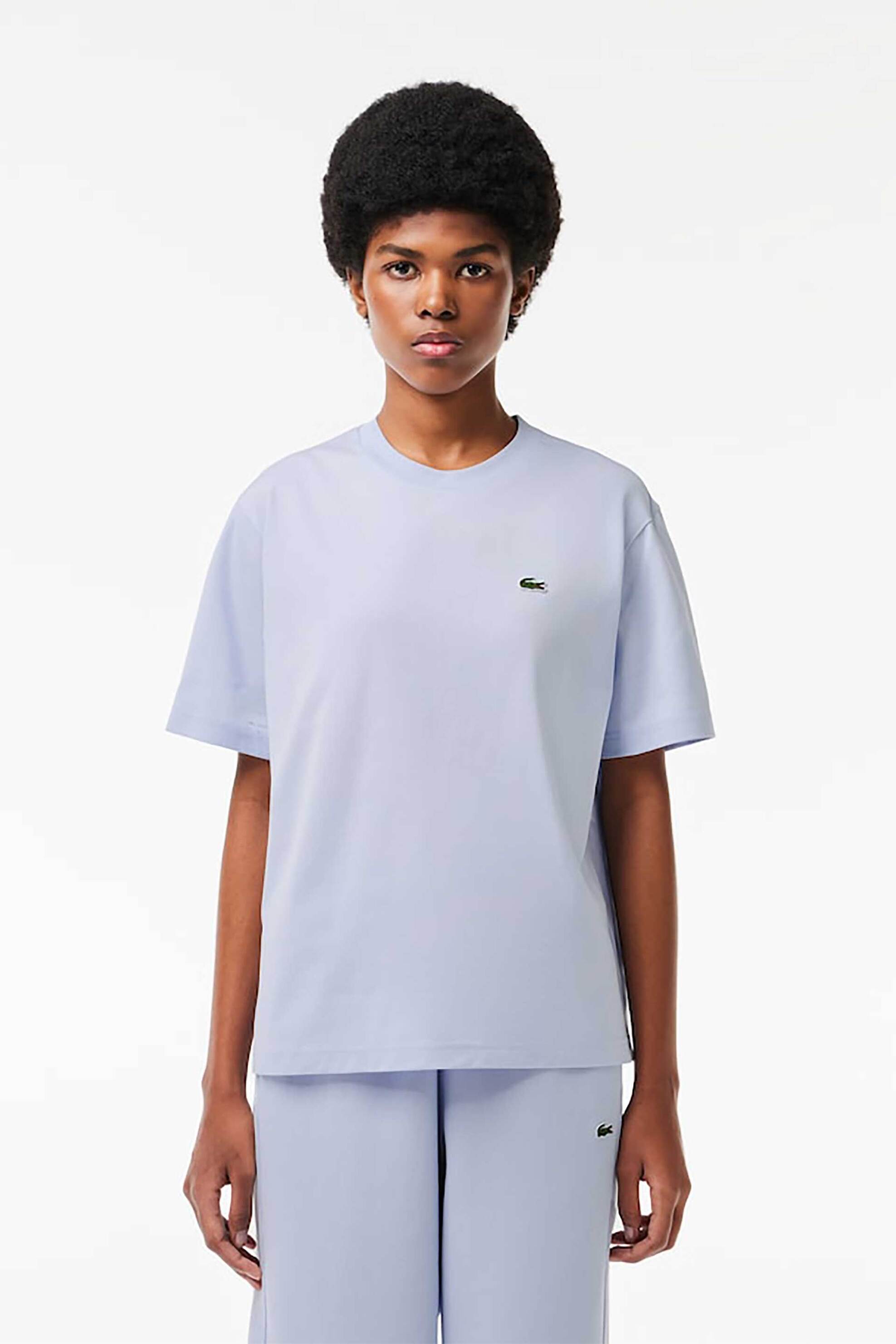 Lacoste Lacoste γυναικείο T-shirt με κεντημένο λογότυπο Relaxed Fit - TF7215 Σιελ