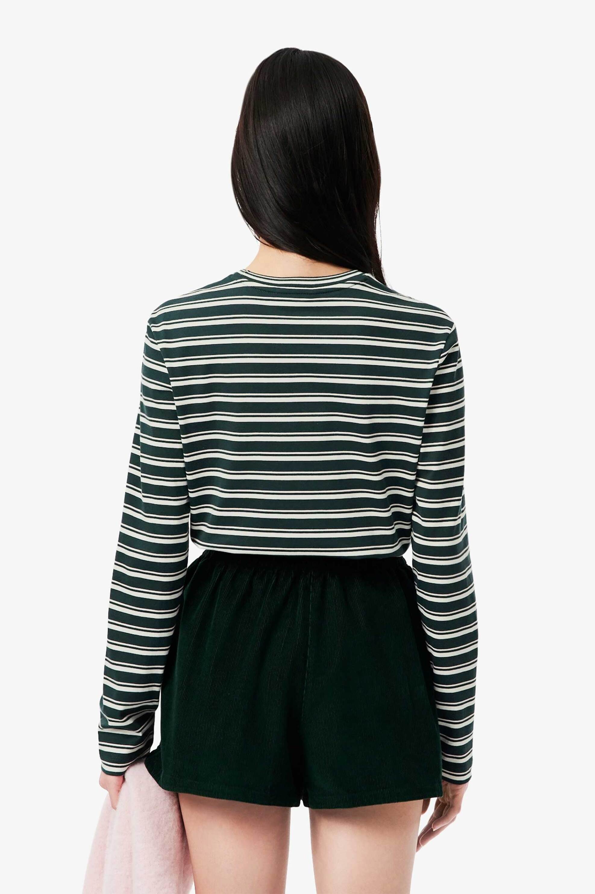 Lacoste γυναικεία μπλούζα ριγέ με μακρύ μανίκι Regular Fit - TF7573-00 Κυπαρισσί φωτογραφία