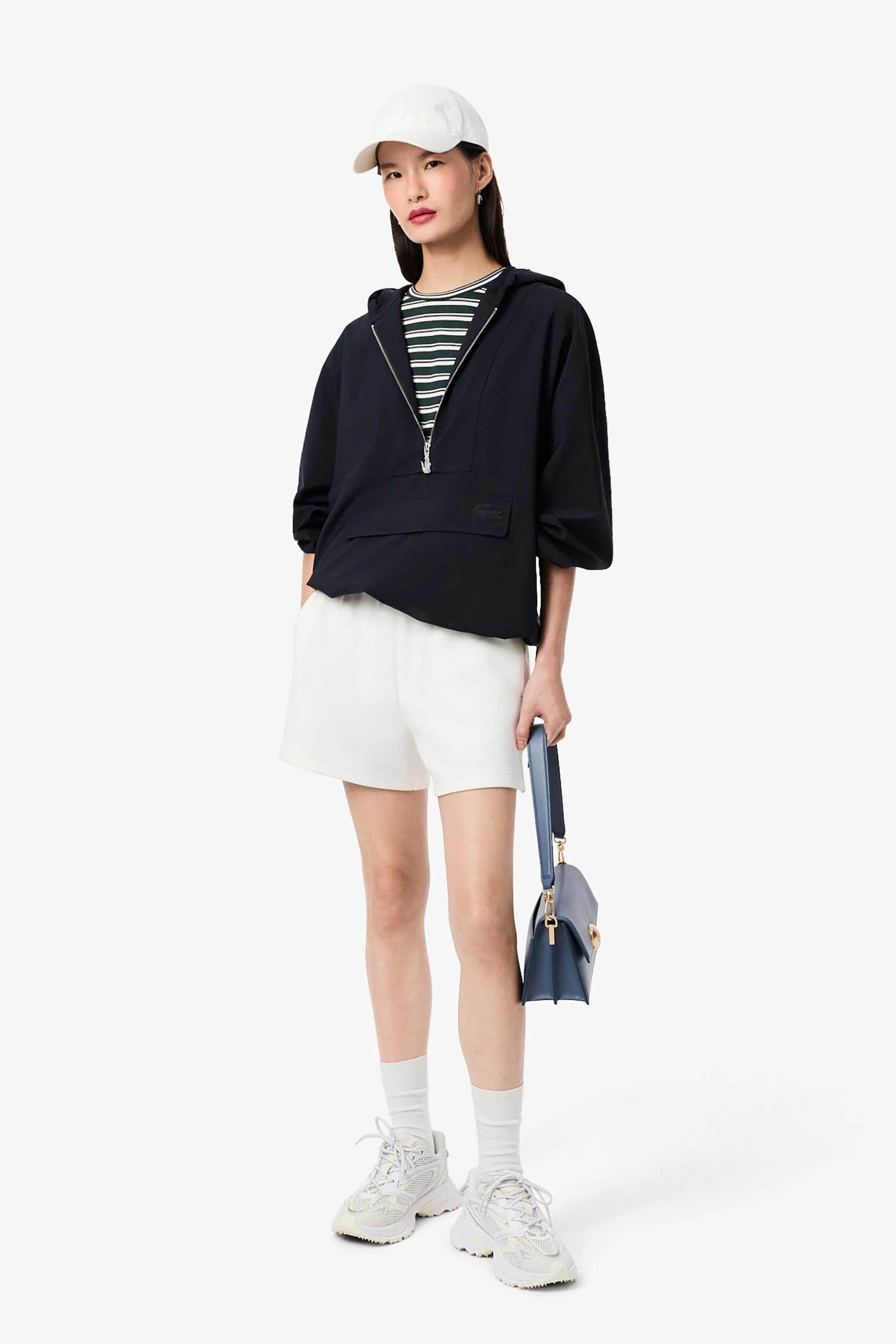 Lacoste γυναικείο T-shirt με ριγέ σχέδιο και κεντημένο λογότυπο Regular Fit - TF7574-00 Κυπαρισσί φωτογραφία