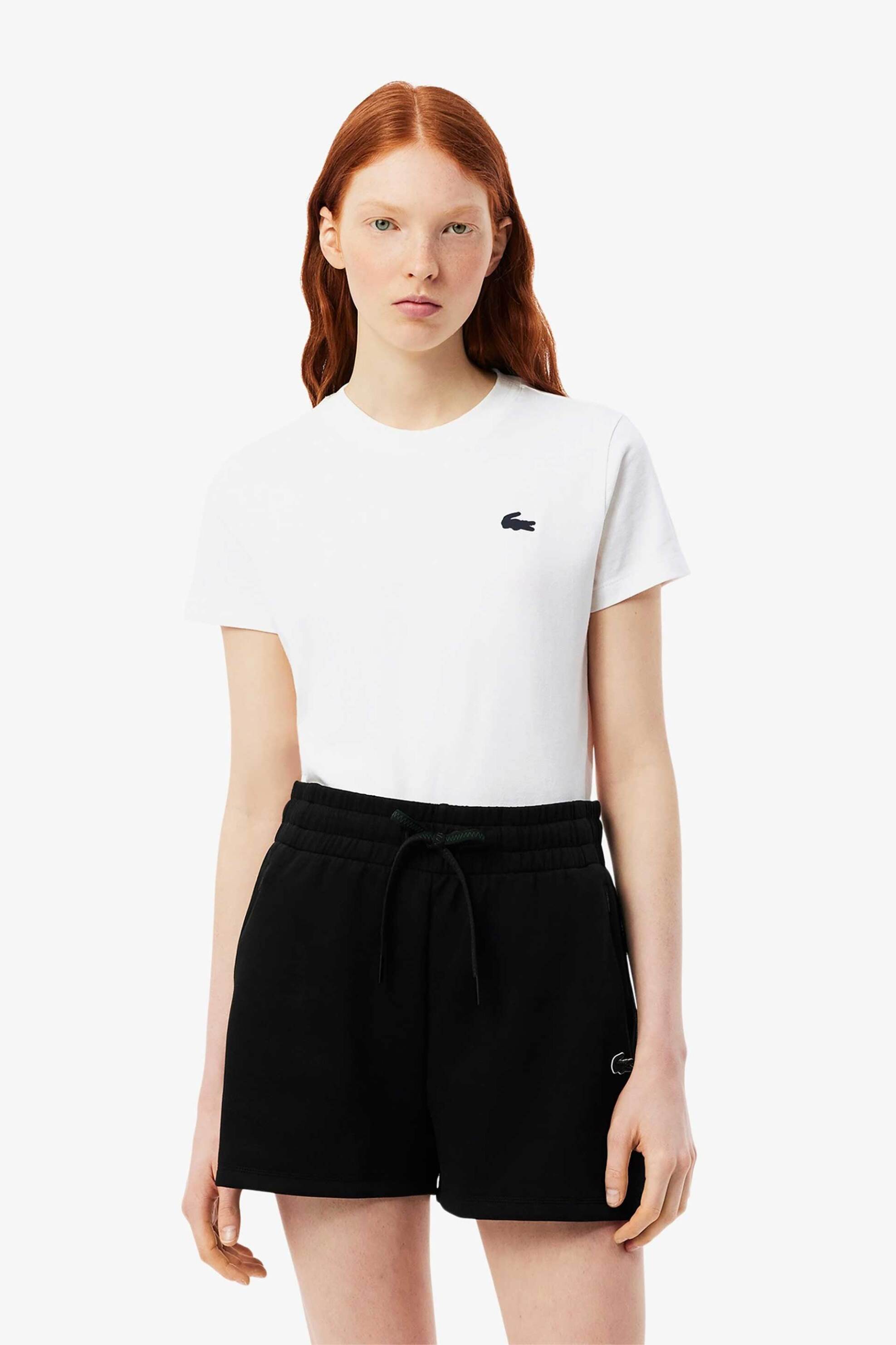 Lacoste γυναικείο T-shirt με λογότυπο Slim Fit "Ultra Dry Technical" - TF9246 Λευκό