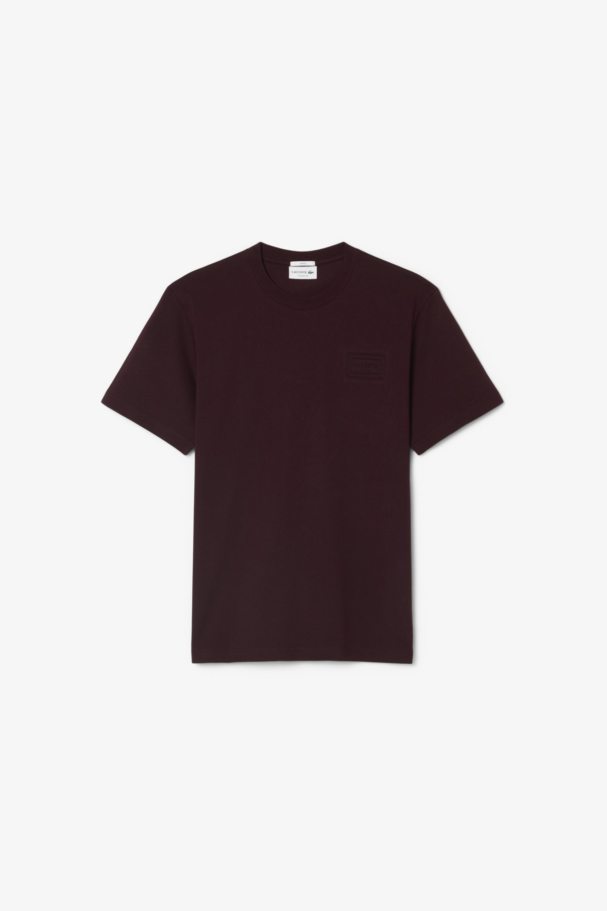 Lacoste Unisex T-Shirt με Ανάγλυφο Λογότυπο Classic Fit - Th0753 Μπορντό Σκούρο