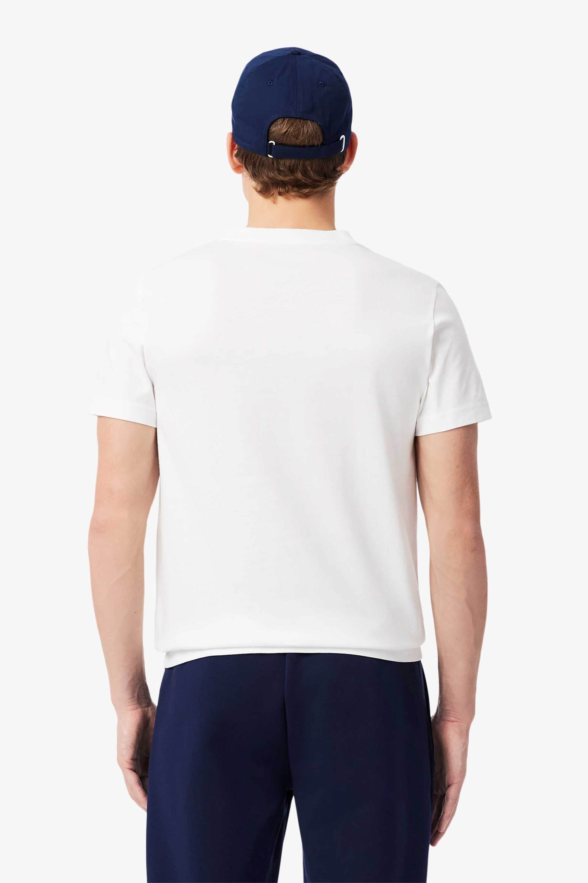 Lacoste Σετ Ανδρικό T-Shirt με Καπέλο Tennis X Novak Djokovic (2 Τεμάχια) - Th1044-00 Λευκό