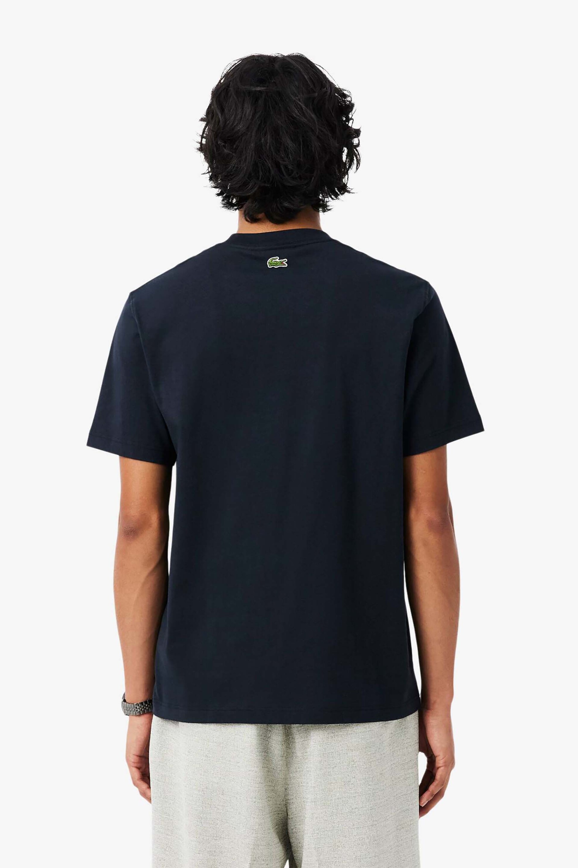 Lacoste Ανδρικό T-Shirt με Tennis Print Classic Fit - Th1578 Μπλε Σκούρο