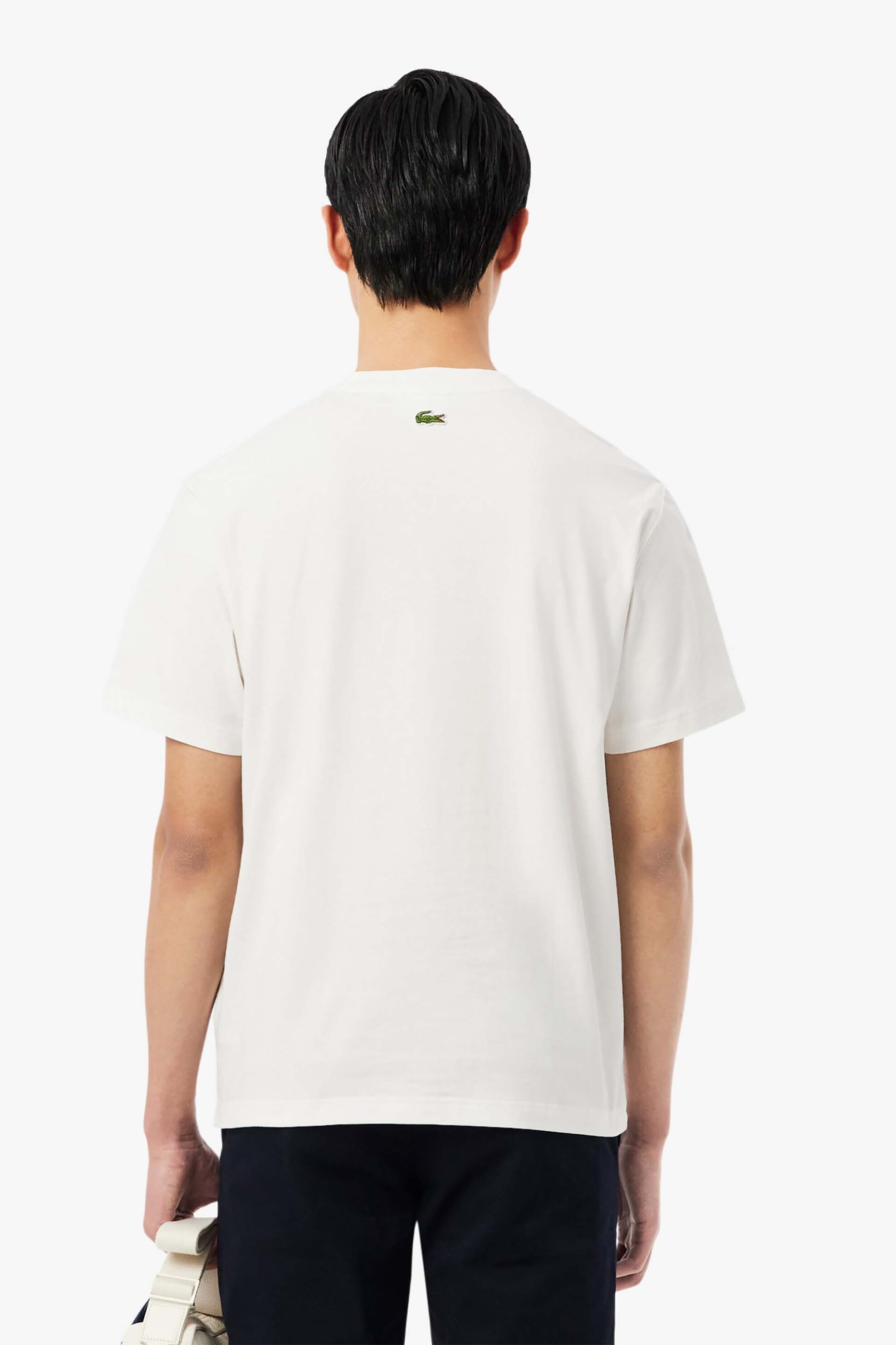 Lacoste Ανδρικό T-Shirt με Tennis Print Classic Fit - Th1578 Λευκό