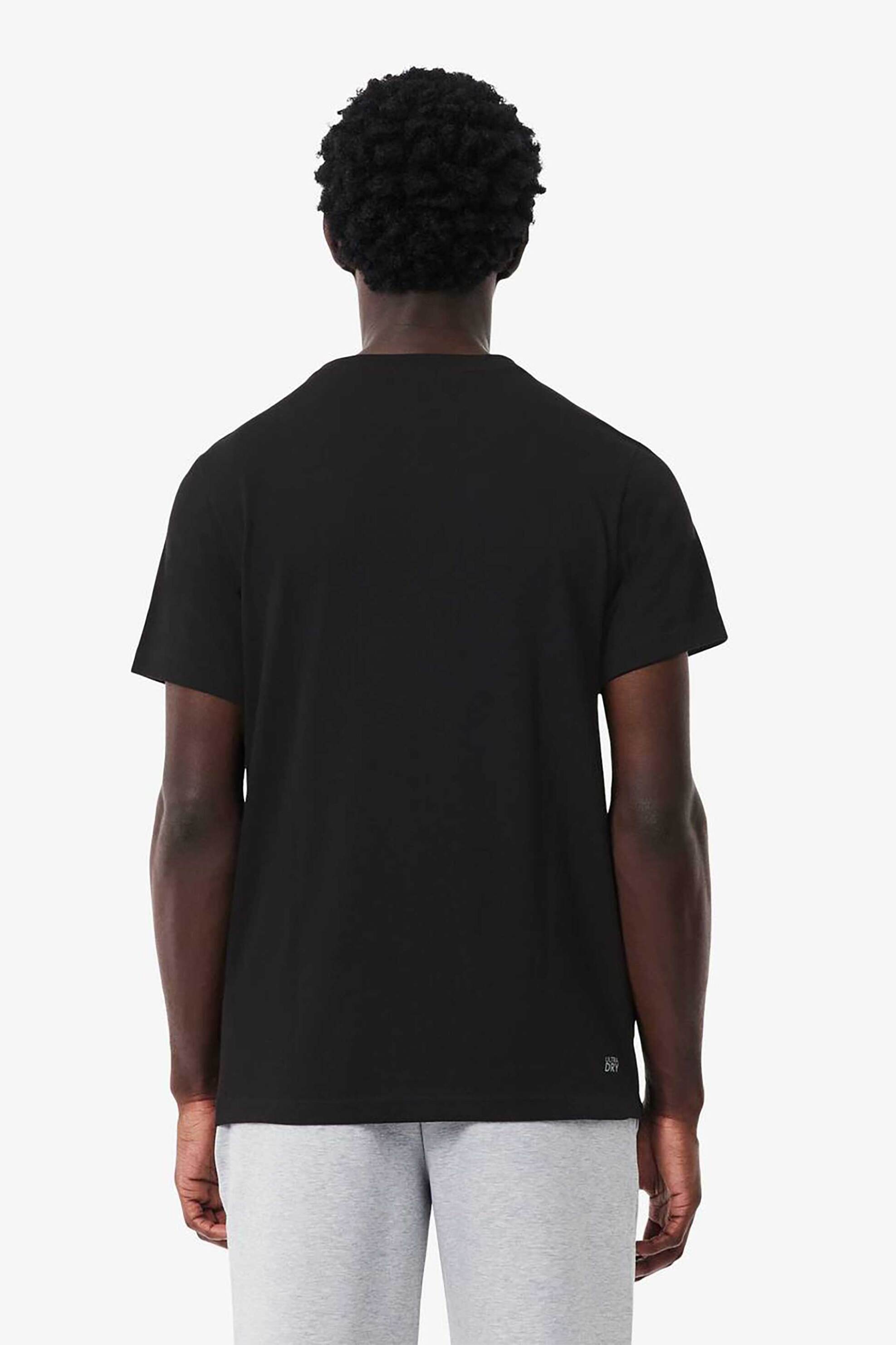 Lacoste Ανδρικό T-Shirt με Xxl Logo Print Regular Fit - Th2042 Μαύρο