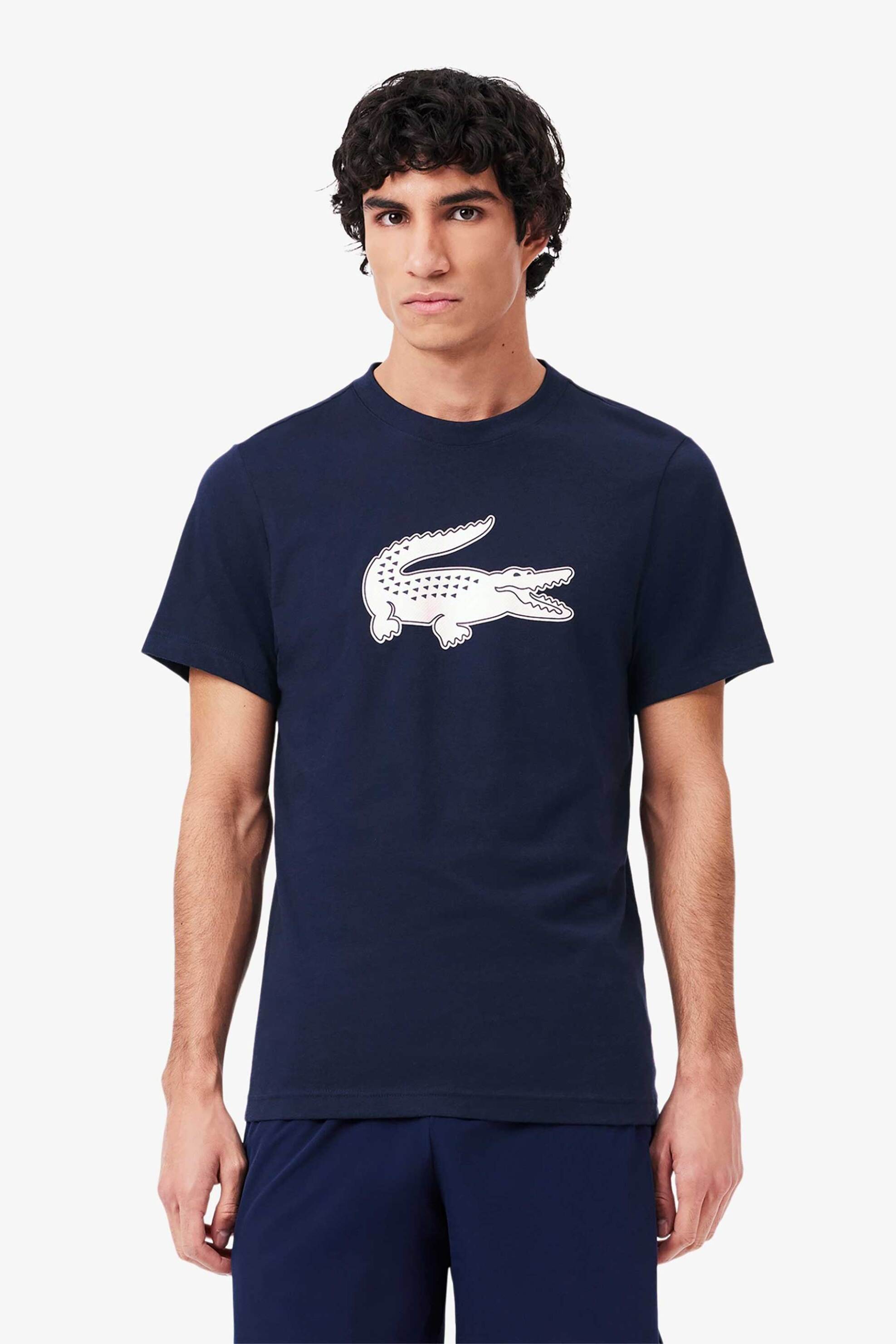 LACOSTE Lacoste ανδρικό T-shirt με XXL logo print Regular Fit - TH2042 Μπλε Σκούρο