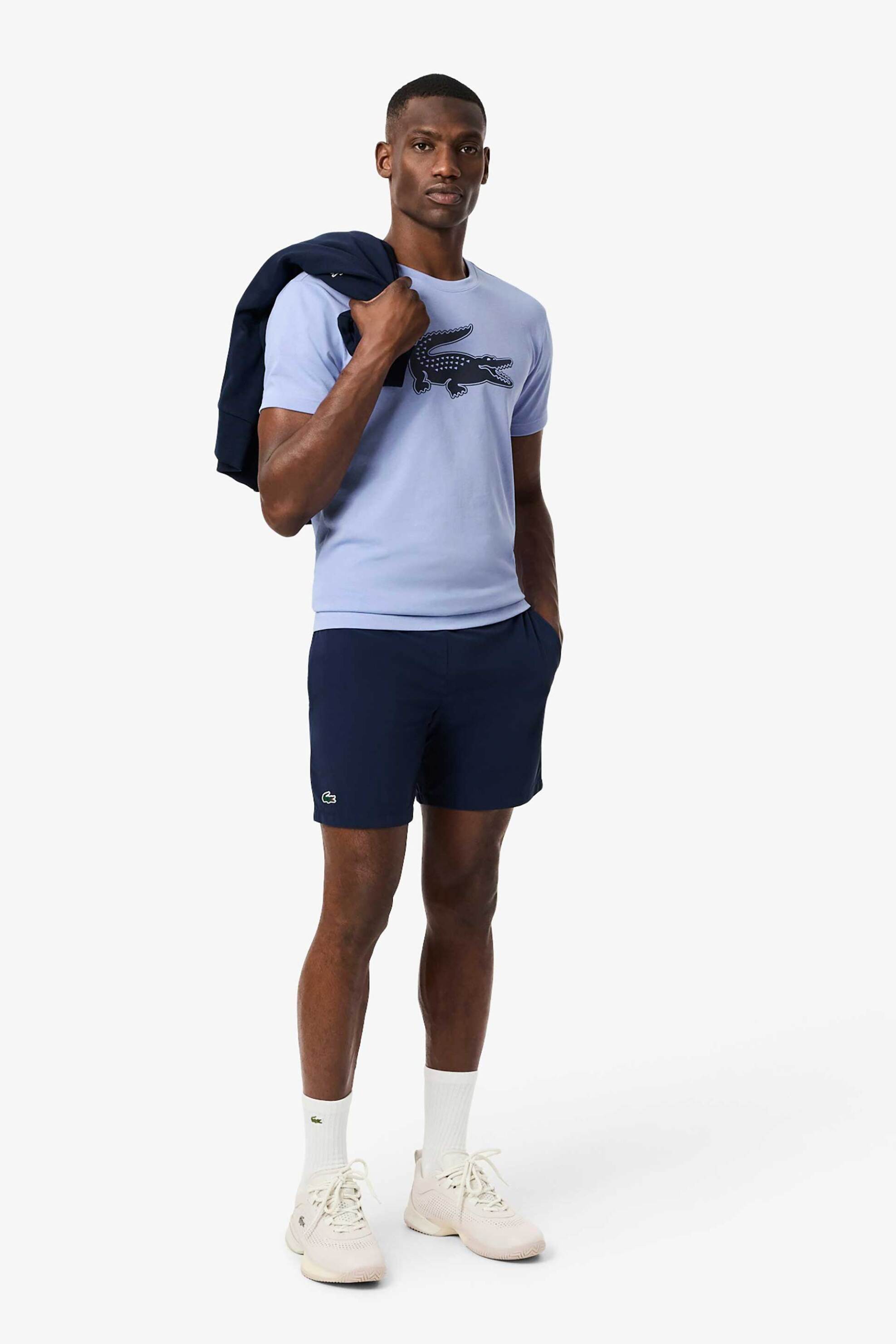 Lacoste ανδρικό T-shirt με XXL logo print Regular Fit - TH2042 Σιελ φωτογραφία