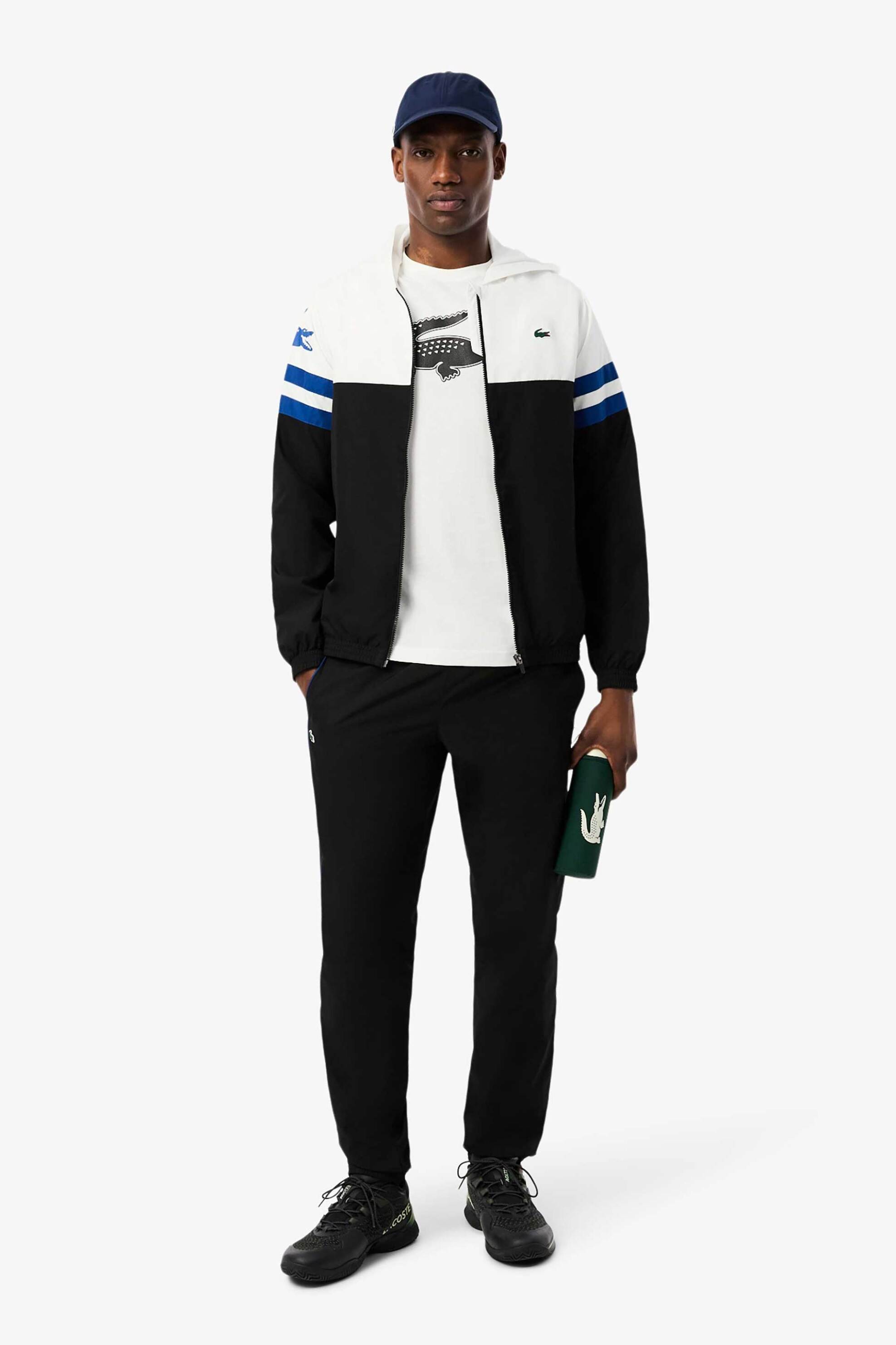 Lacoste ανδρικό T-shirt με XXL logo print Regular Fit - TH2042 Ασπρόμαυρο φωτογραφία