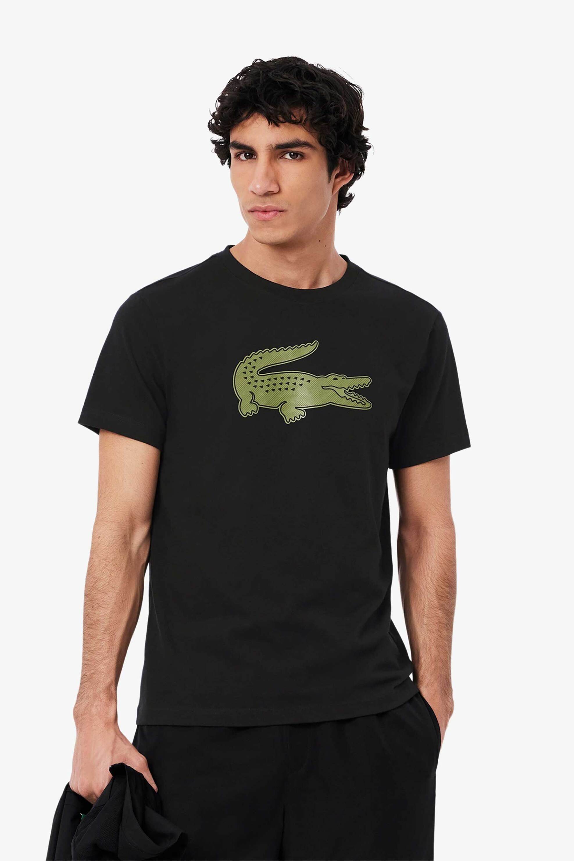 LACOSTE Lacoste ανδρικό T-shirt με XXL logo print Regular Fit - TH2042 Χακί