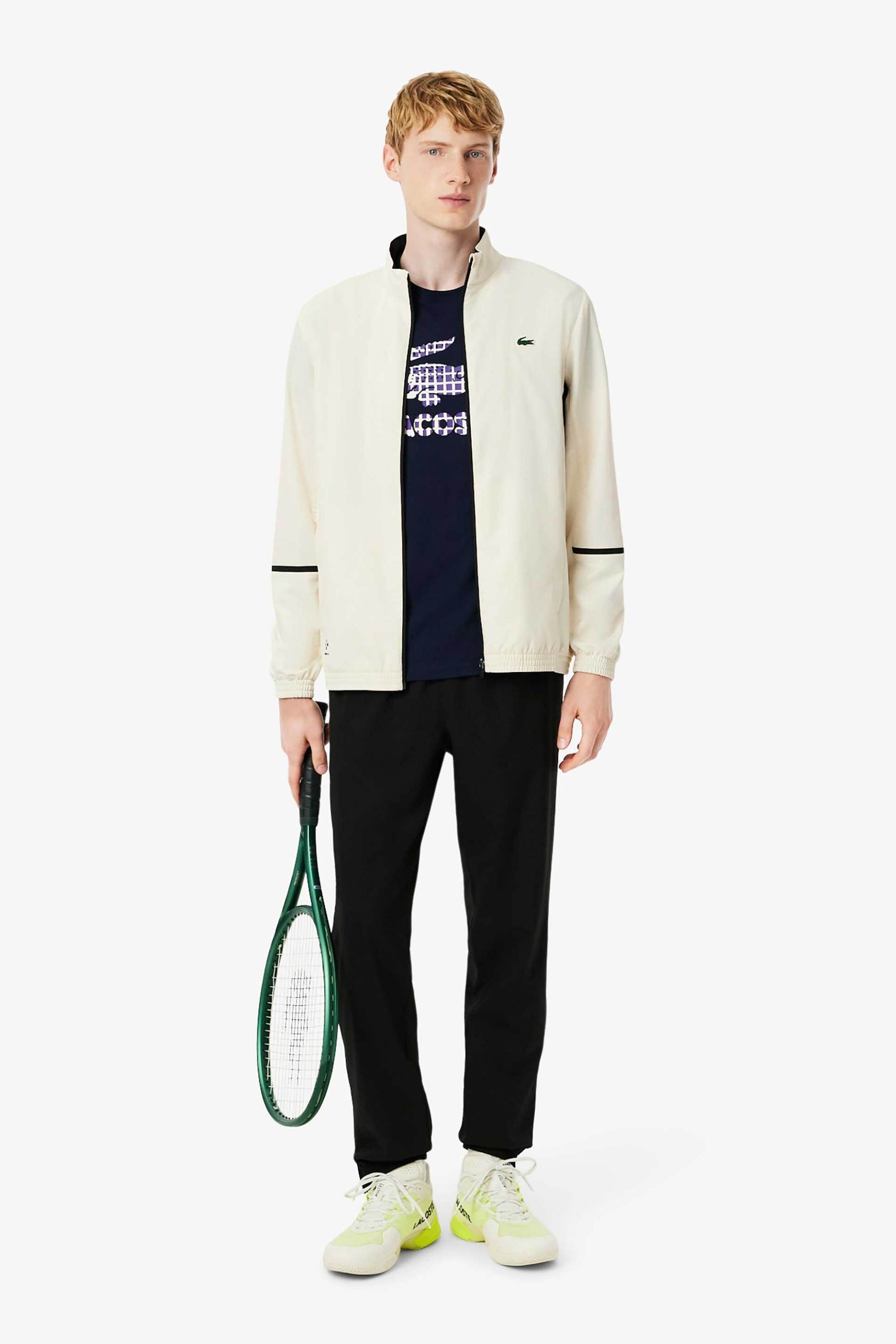 Lacoste ανδρικό T-shirt με graphic logo print Regular Fit "Tennis x Daniil Medvedev" - TH4769-00 Μπλε Σκούρο φωτογραφία