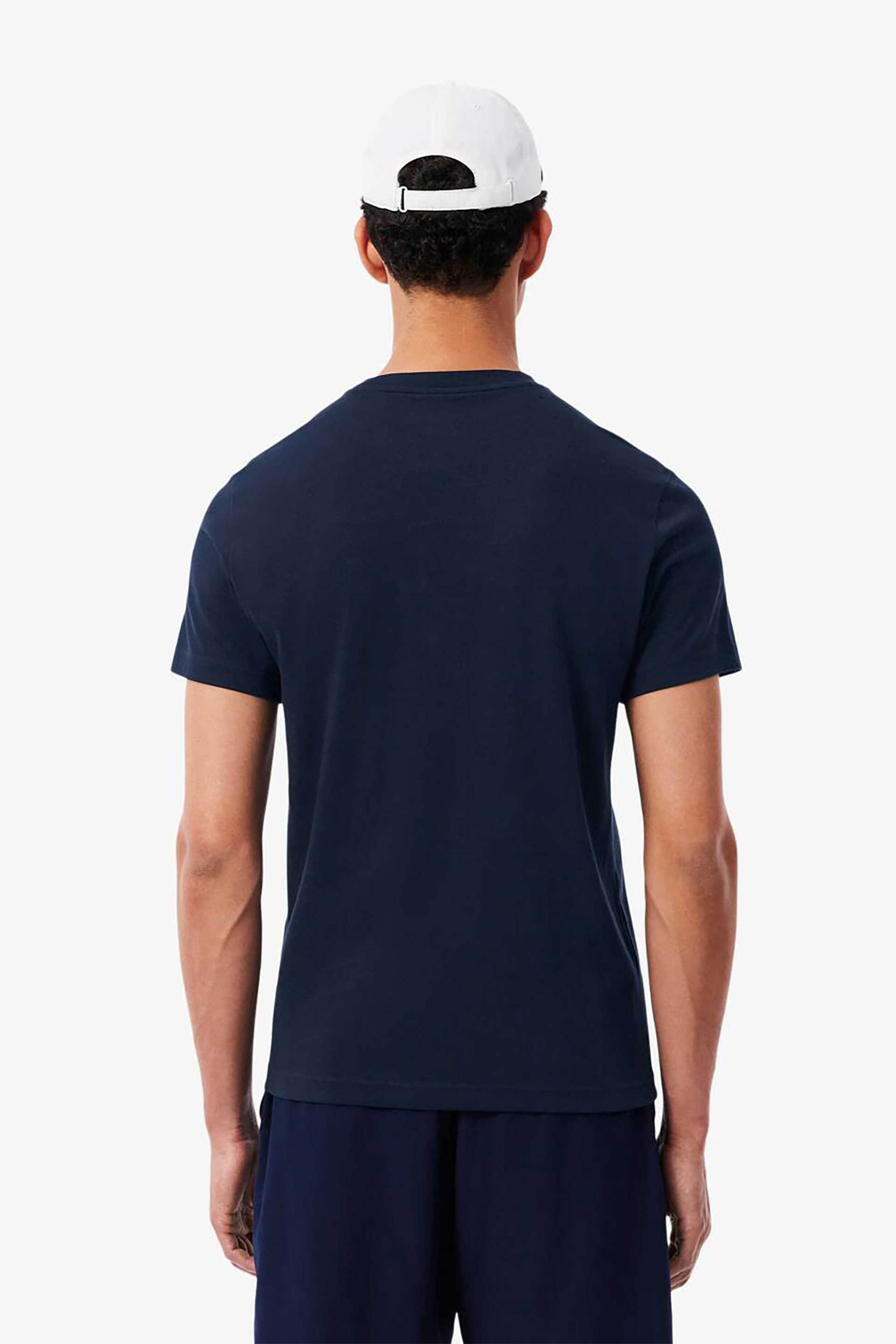 Lacoste Ανδρικό T-Shirt με Crocodile Print Regular Fit - Th6682 Μπλε Σκούρο