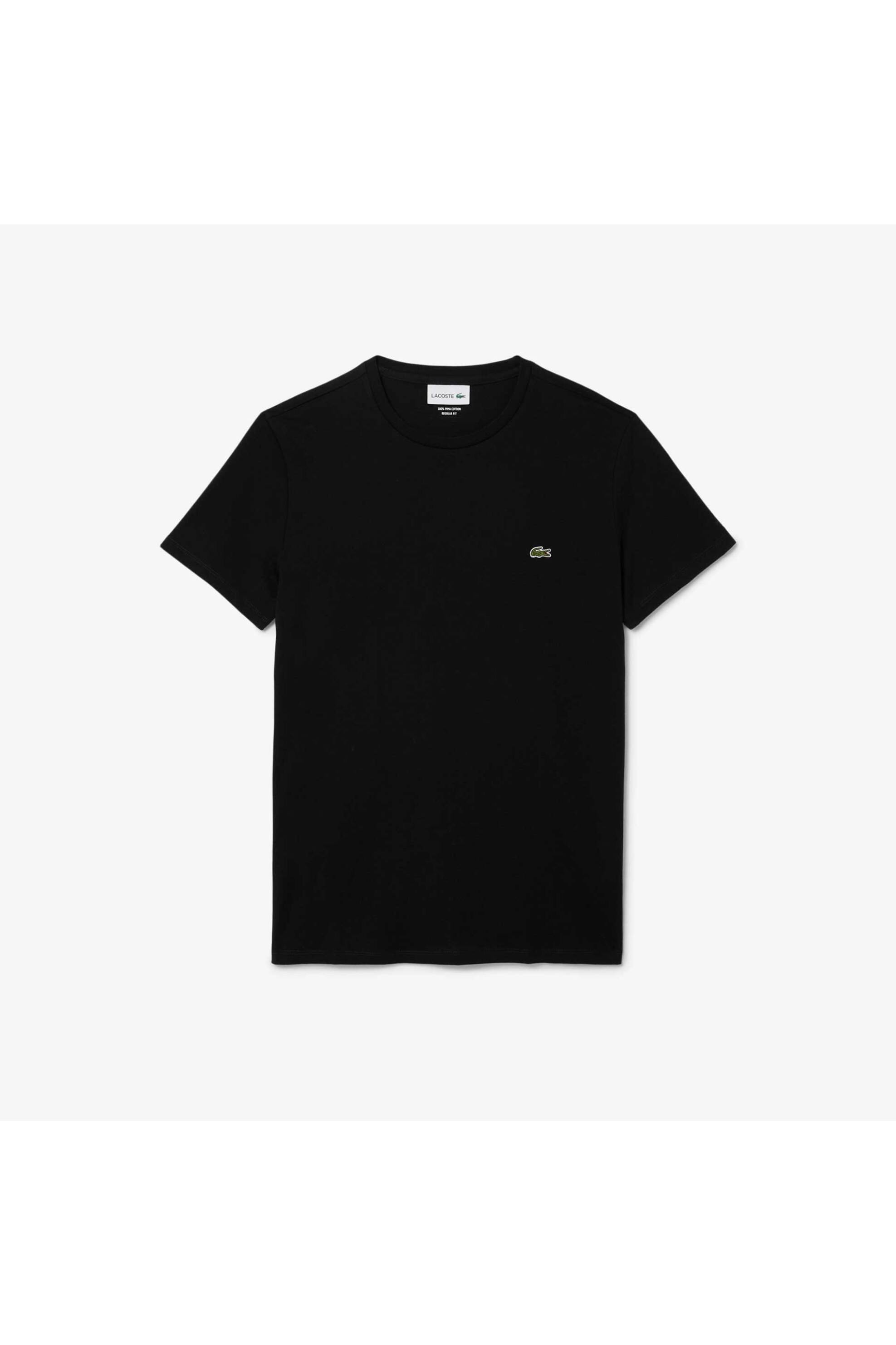 Lacoste ανδρικό T-shirt με κεντημένο λογότυπο Regular Fit - TH6709 Μαύρο φωτογραφία