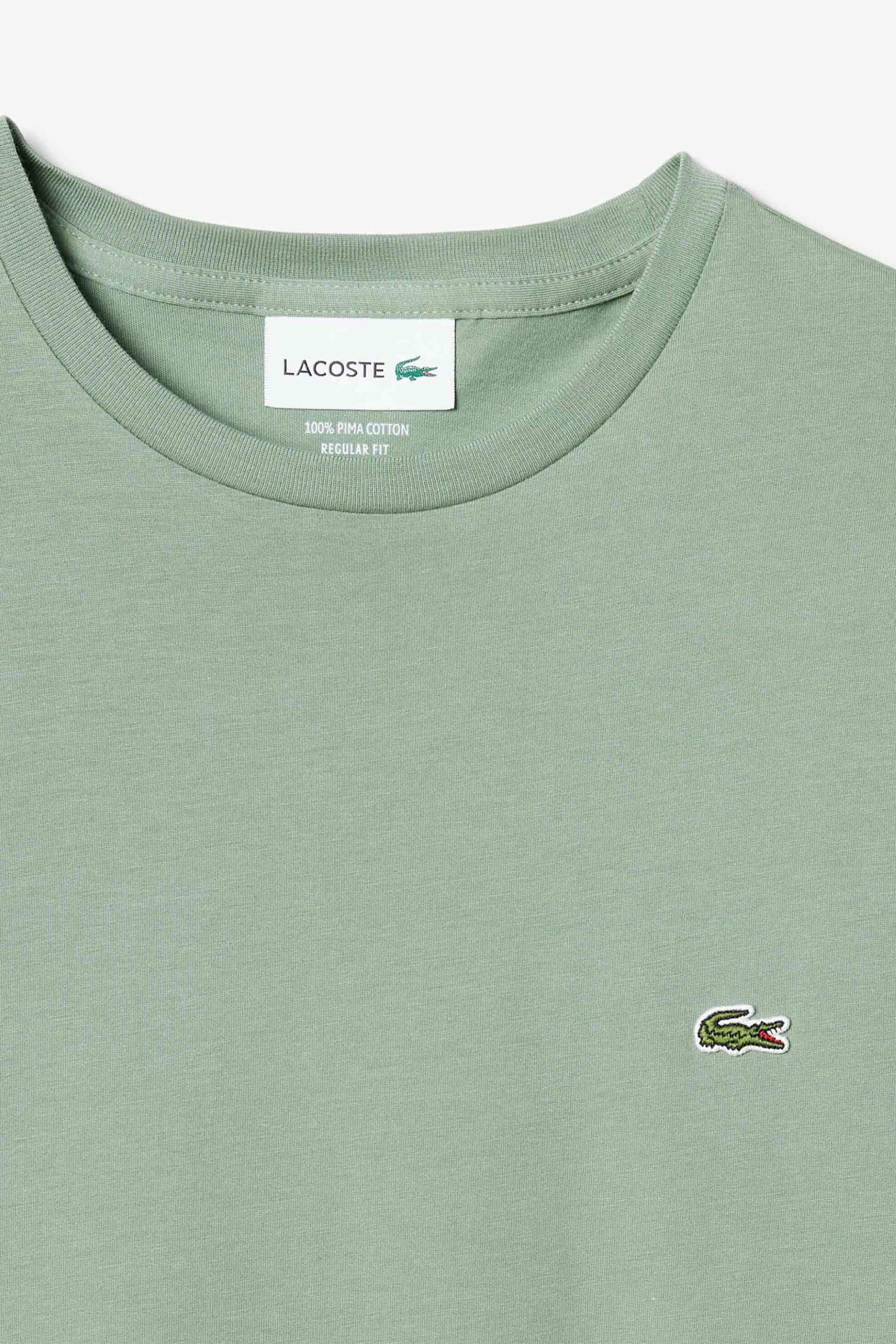 Lacoste Ανδρικό T-Shirt με Κεντημένο Λογότυπο Regular Fit - Th6709 Πράσινο Teal
