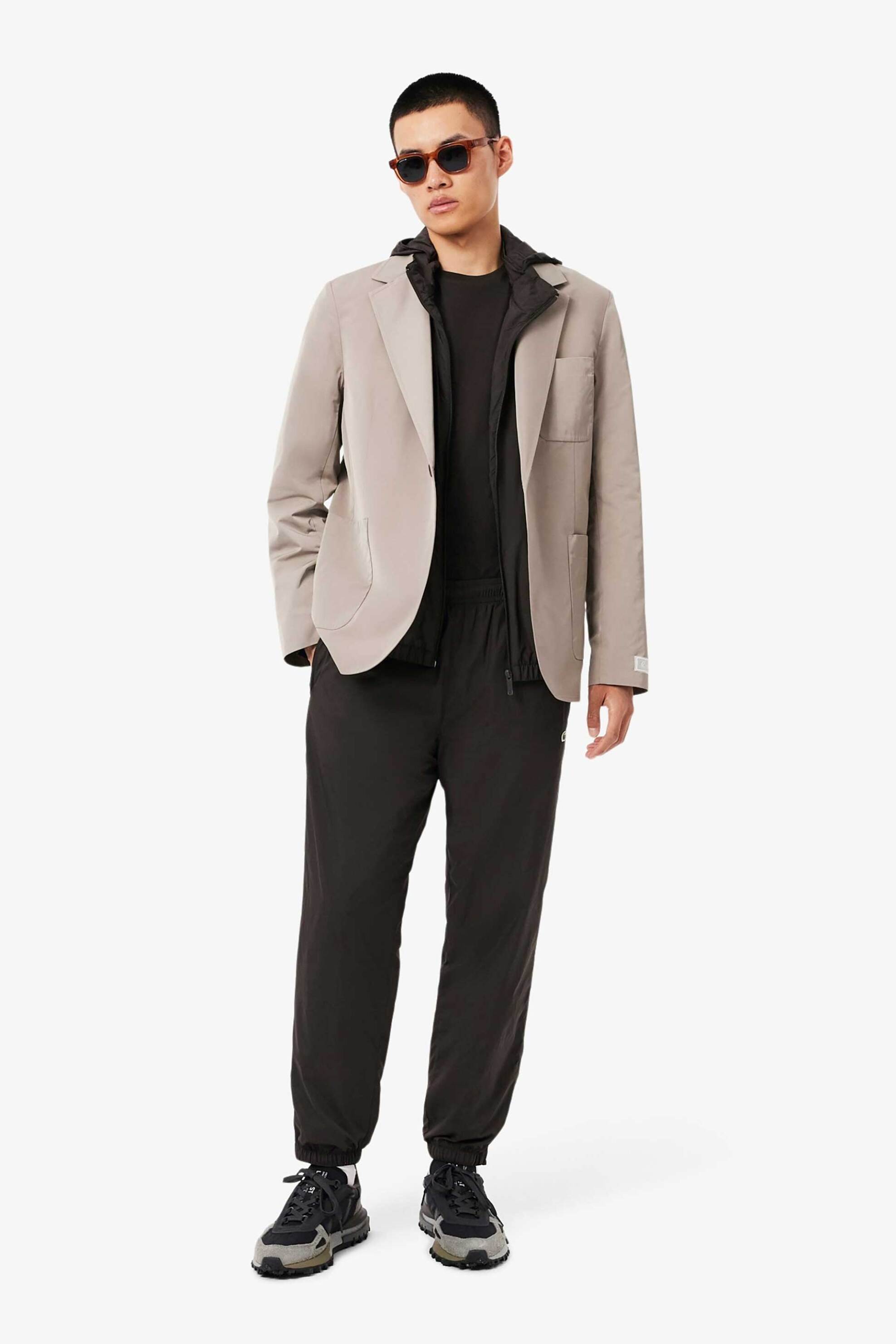 Lacoste ανδρικό T-shirt με κεντημένο λογότυπο Regular Fit - TH6709 Καφέ φωτογραφία