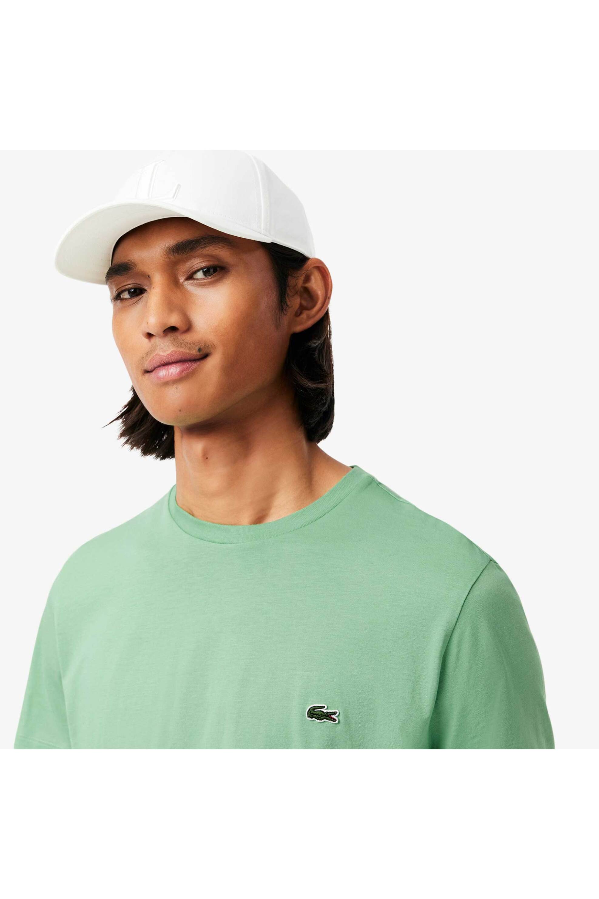 Lacoste ανδρικό T-shirt με κεντημένο λογότυπο Regular Fit - TH6709 Πράσινο Ανοιχτό φωτογραφία