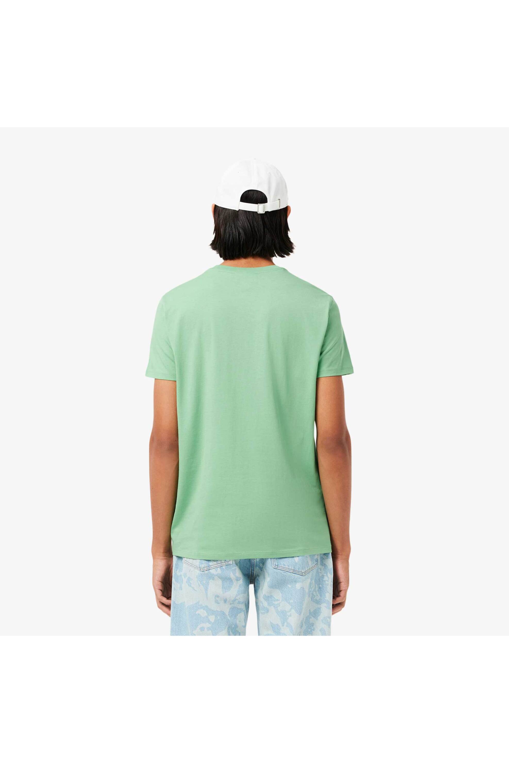 Lacoste ανδρικό T-shirt με κεντημένο λογότυπο Regular Fit - TH6709 Πράσινο Ανοιχτό φωτογραφία