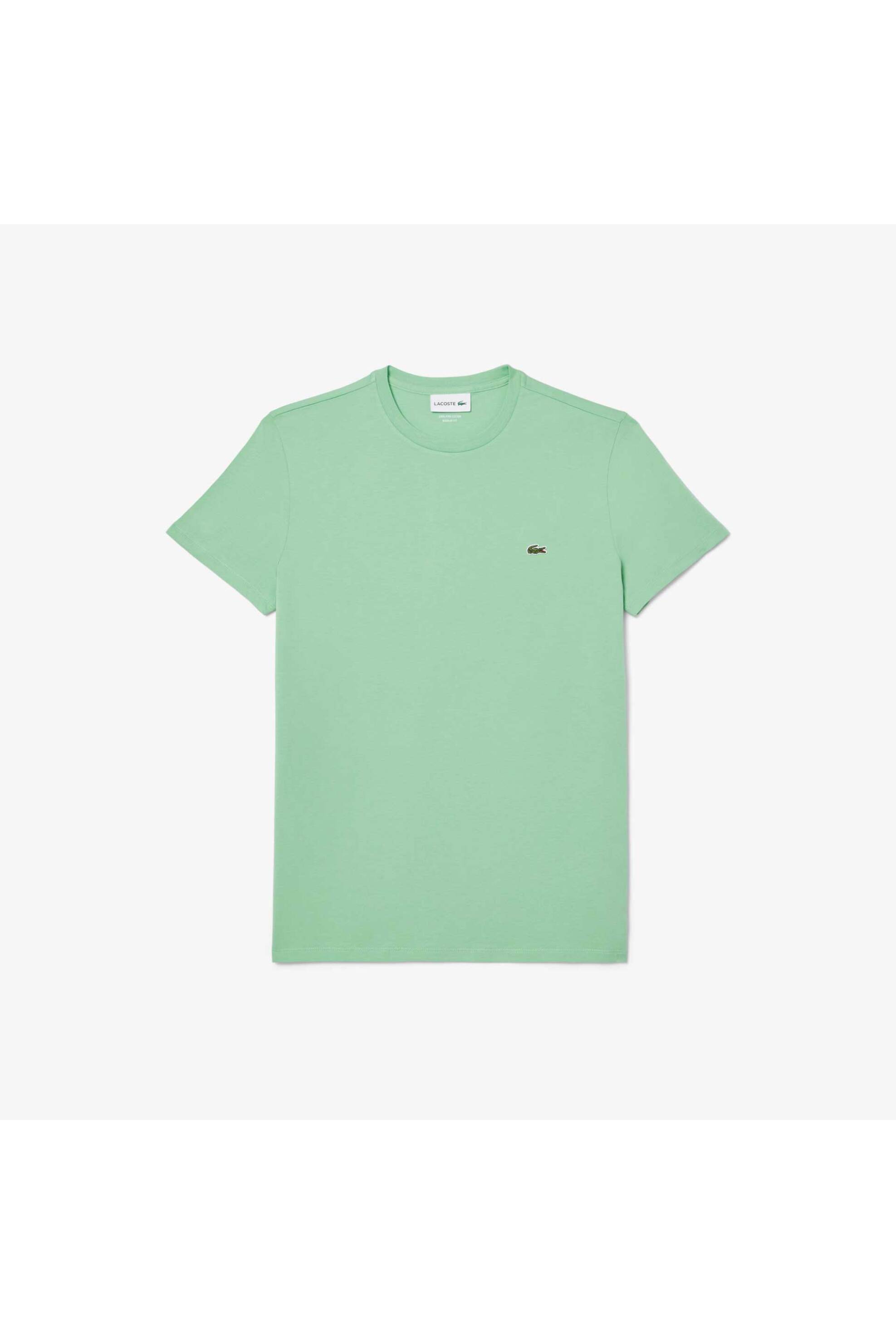 Lacoste ανδρικό T-shirt με κεντημένο λογότυπο Regular Fit - TH6709 Πράσινο Ανοιχτό φωτογραφία