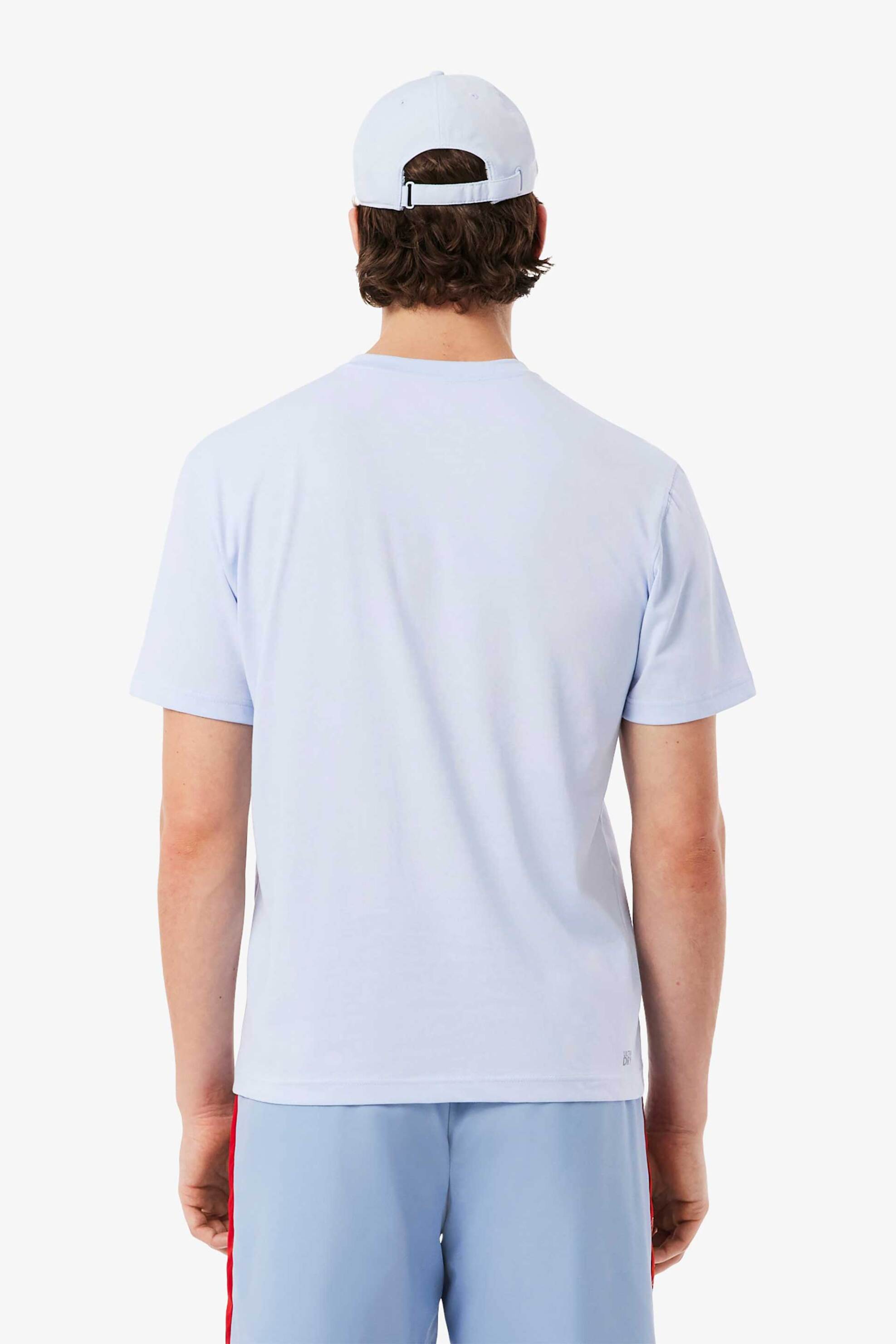 Lacoste Ανδρικό T-Shirt Μονόχρωμο με Κεντημένο Λογότυπο Regular Fit - Th7618 Σιελ