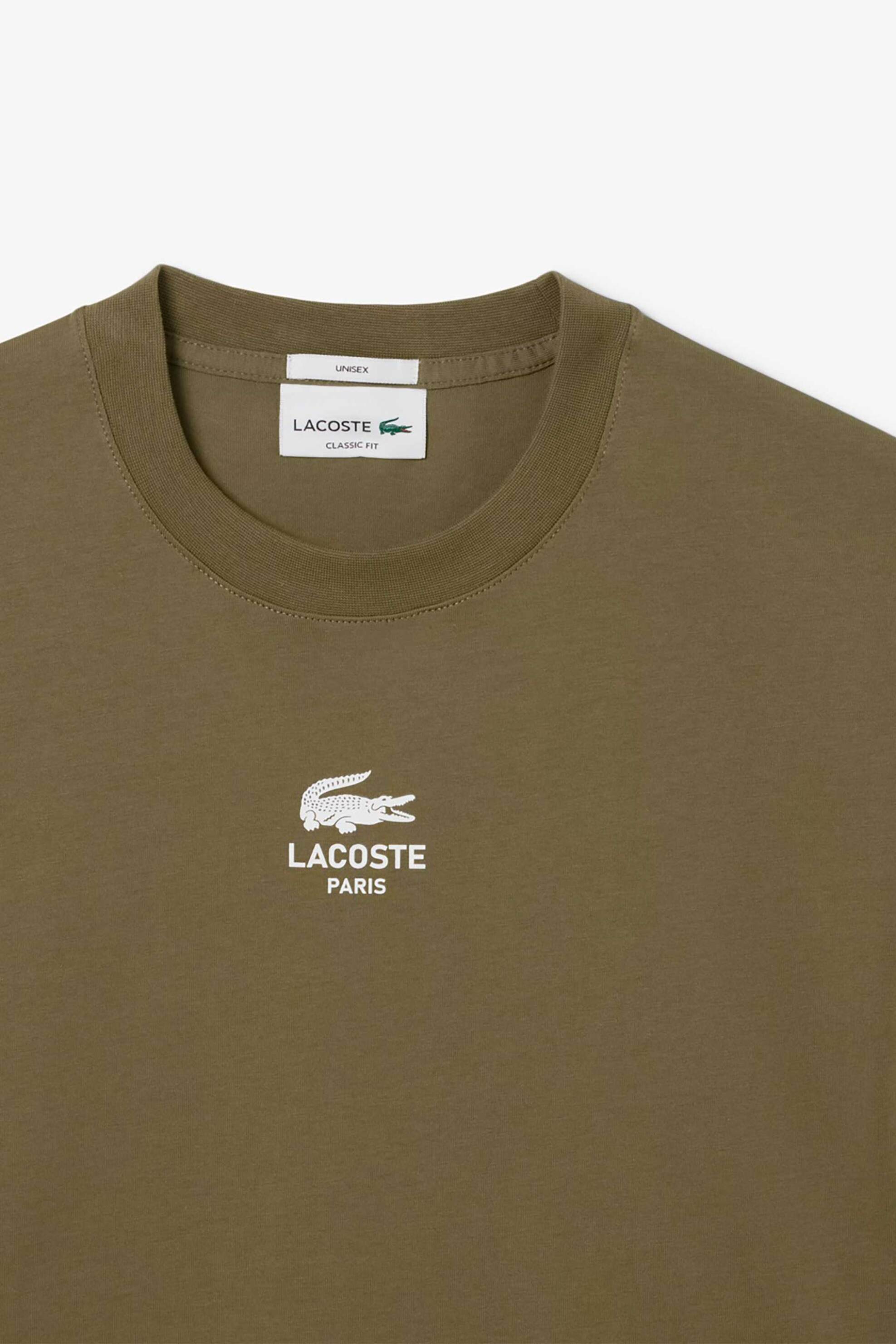 Lacoste unisex μπλούζα μακρυμάνικη με λογότυπο Classic Fit - TH8135-00 Λαδί φωτογραφία