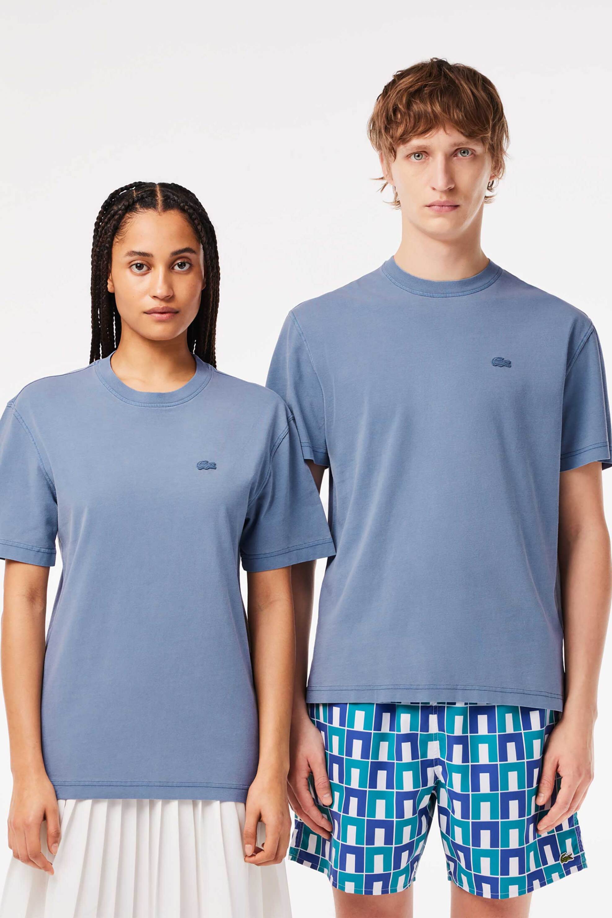 Ανδρική Μόδα > Ανδρικά Ρούχα > Ανδρικές Μπλούζες > Ανδρικά T-Shirts Lacoste unisex T-shirt με κεντημένο λογότυπο Classic Fit - TH8312 Μπλε