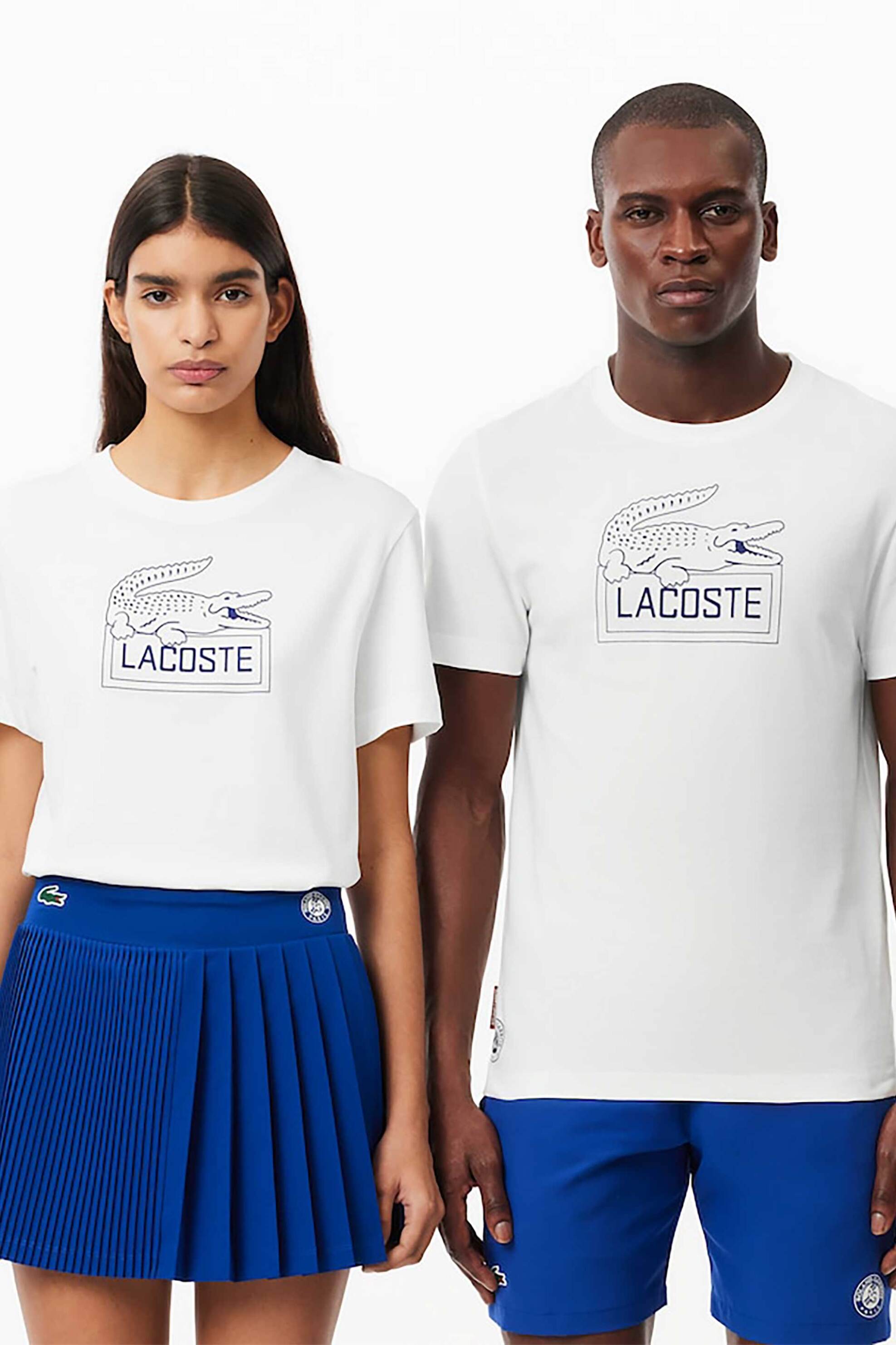Ανδρική Μόδα > Ανδρικά Ρούχα > Ανδρικές Μπλούζες > Ανδρικά T-Shirts Lacoste unisex T-shirt με logo print "Roland Garros" - TH9068 Λευκό