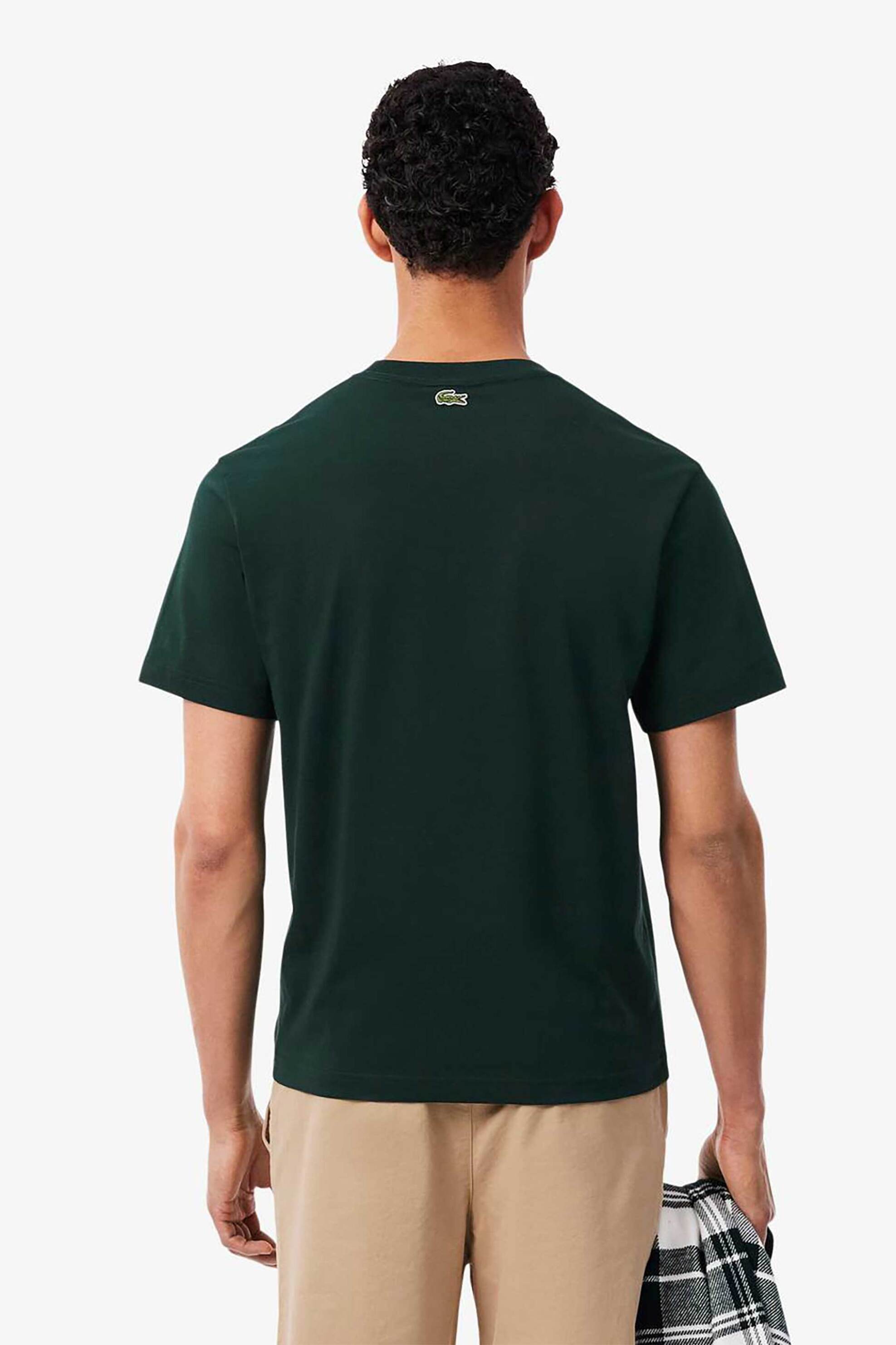 Lacoste Ανδρικό T-Shirt με Crocodile Print Classic Fit - Th9990 Κυπαρισσί