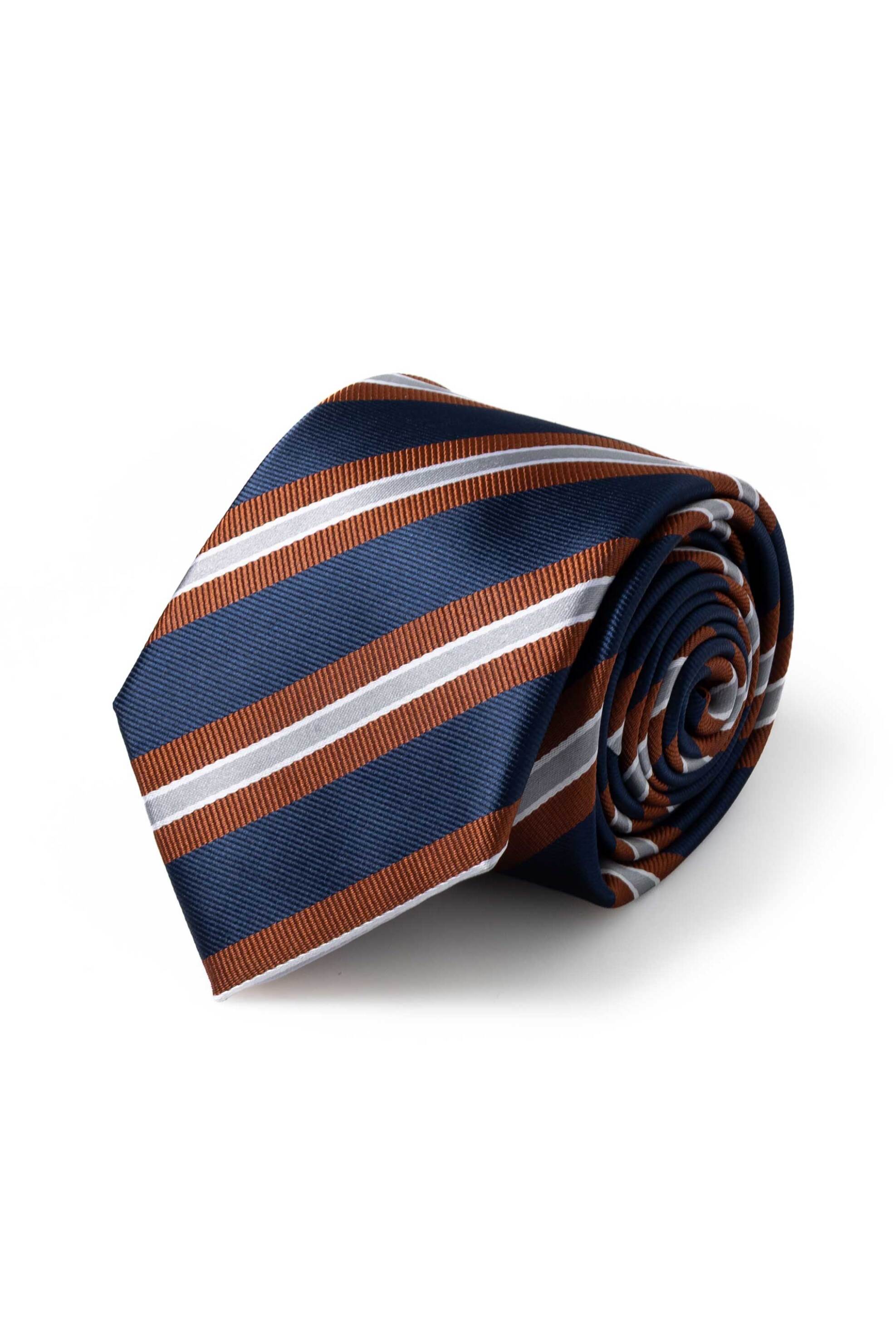 THE BOSTONIANS The Bostonians ανδρική γραβάτα με ριγέ σχέδιο "Acorn" - TIE0011 Μπλε