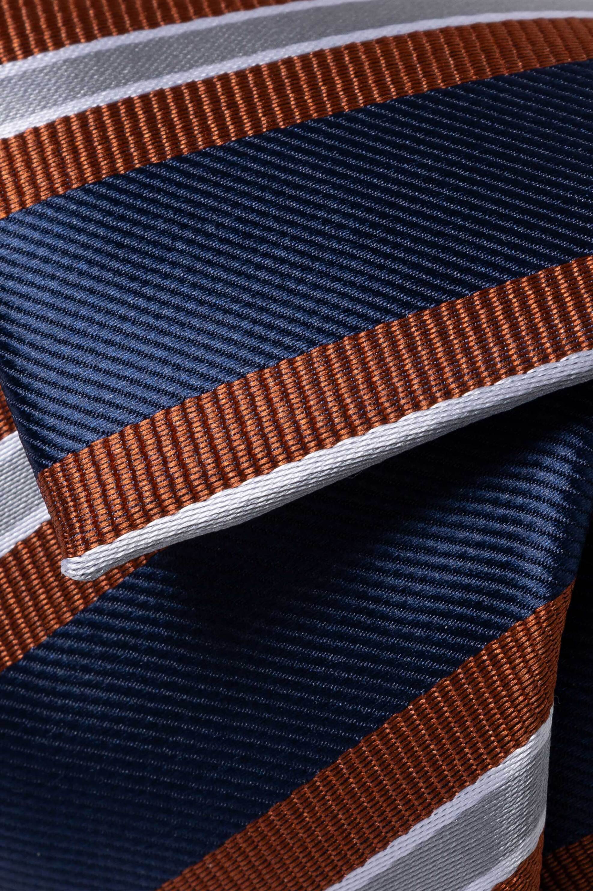 The Bostonians ανδρική γραβάτα με ριγέ σχέδιο "Acorn" - TIE0011 Μπλε φωτογραφία