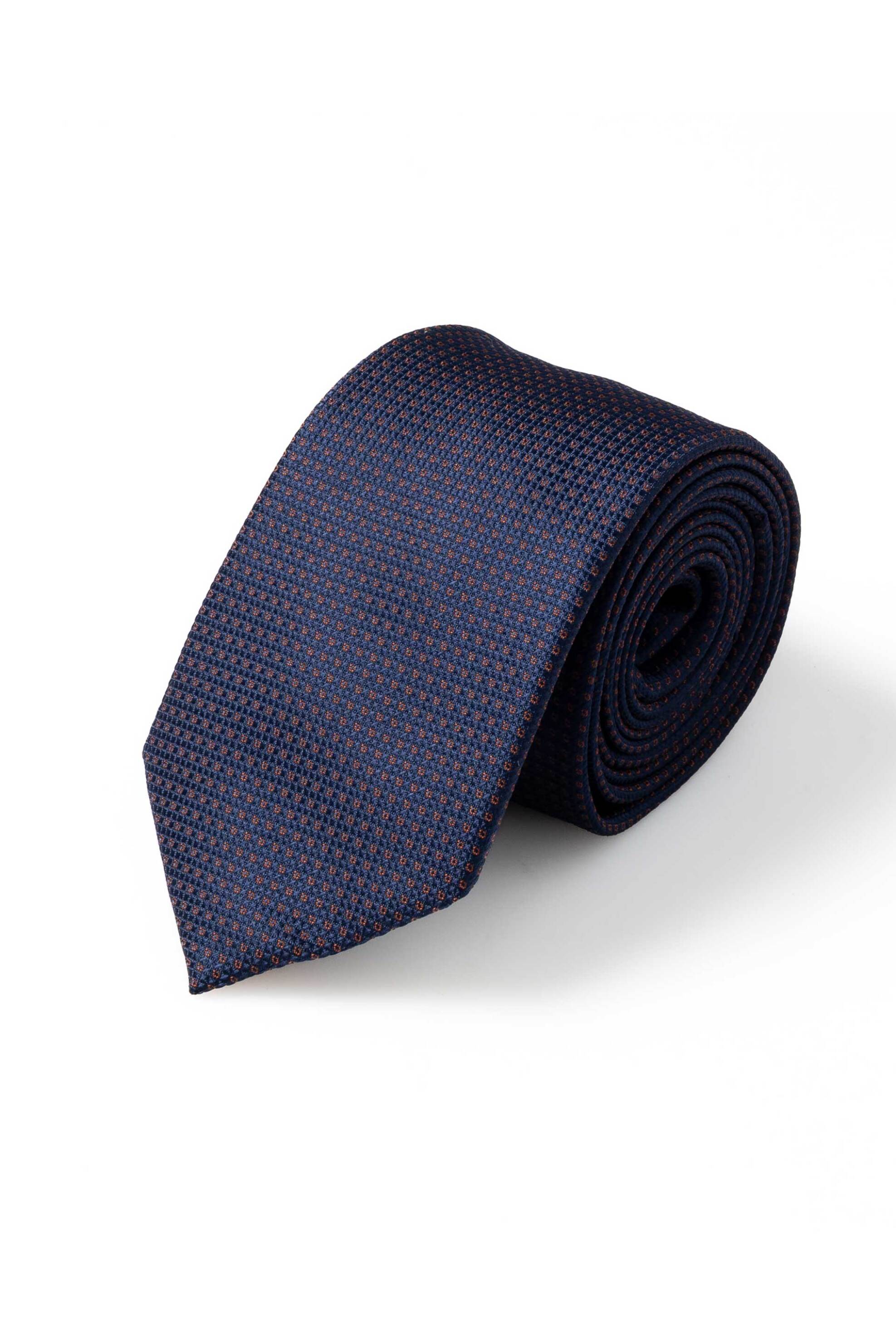 The Bostonians ανδρική γραβάτα με μικροσχέδιο "Dobby" - TIE0421 Μπλε Σκούρο