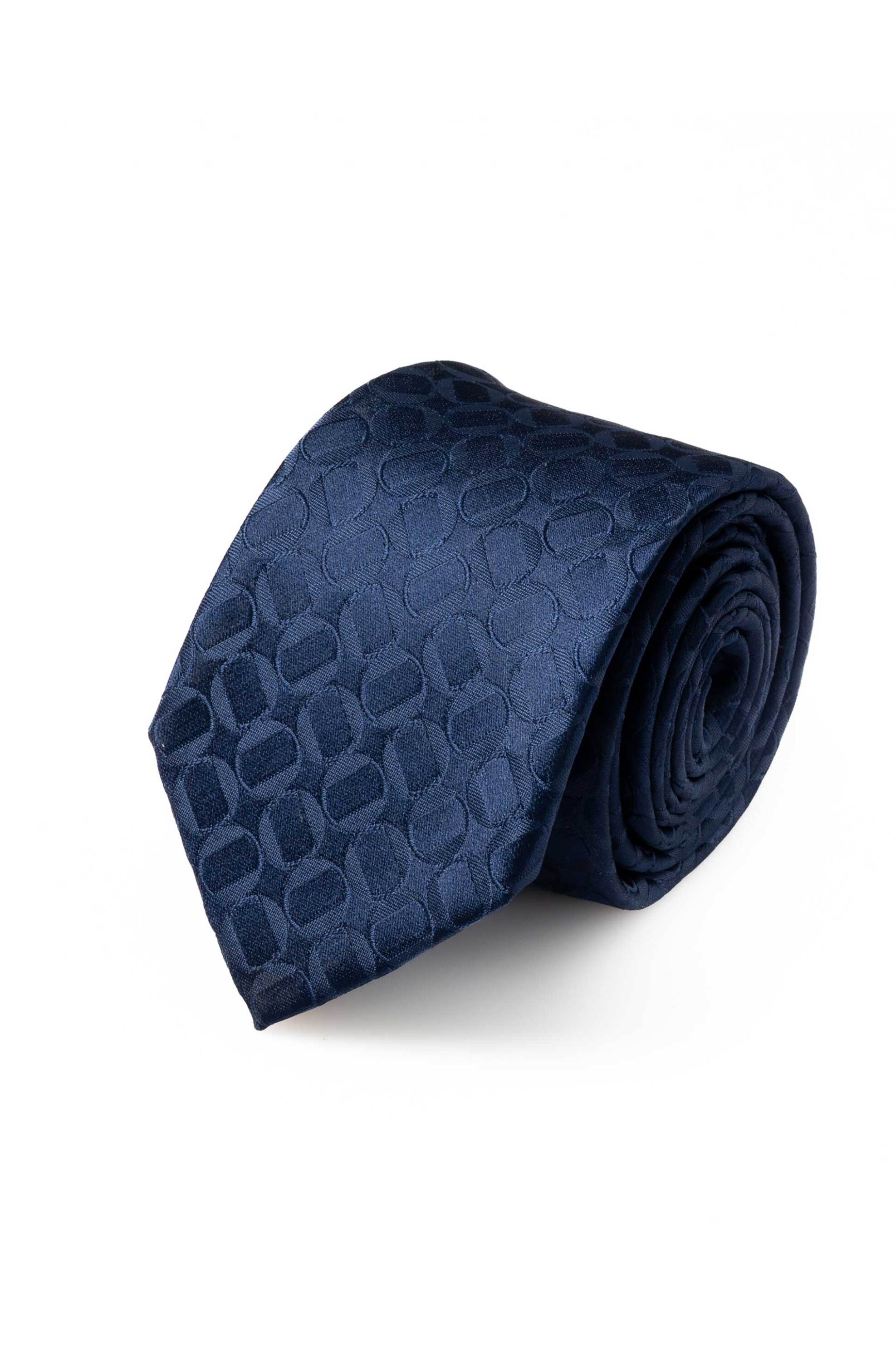 The Bostonians ανδρική γραβάτα με jacquard σχέδιο - TIE1282 Μπλε Σκούρο