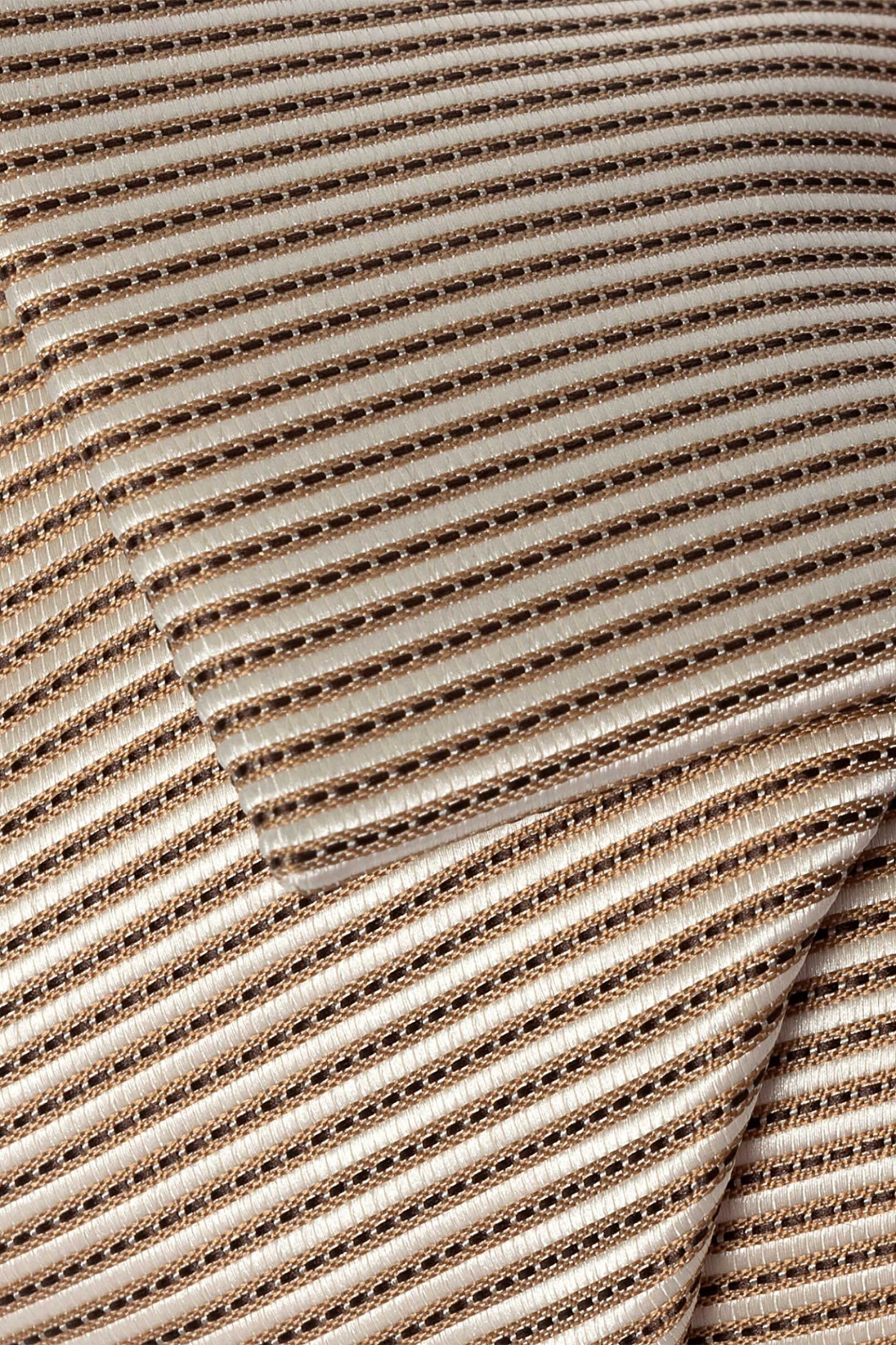 The Bostonians ανδρική γραβάτα με ριγέ σχέδιο "Acorn" - TIE1283 Μπεζ φωτογραφία