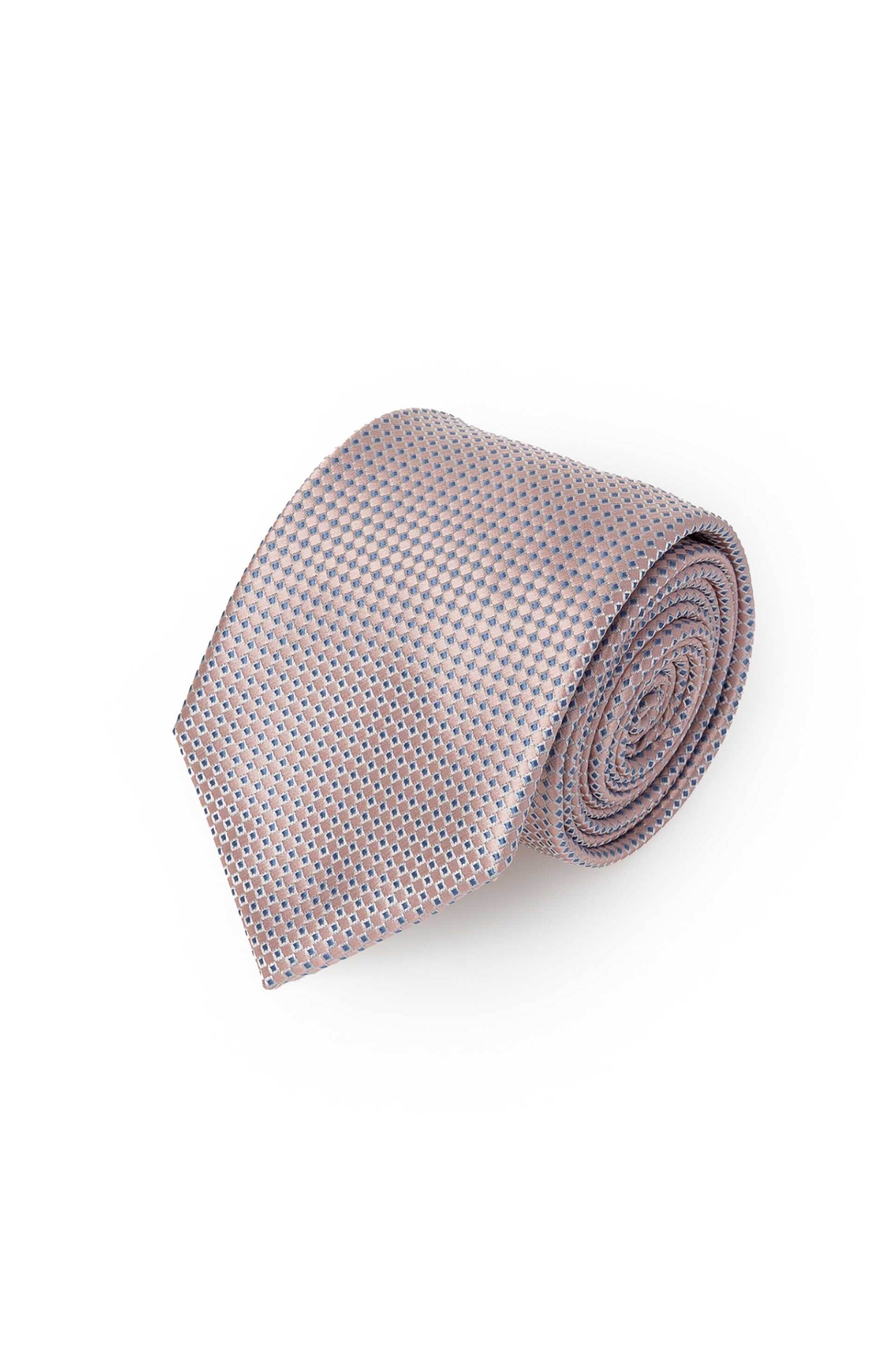 The Bostonians ανδρική γραβάτα με μικροσχέδιο "Dobby" - TIE1531 Ροζ