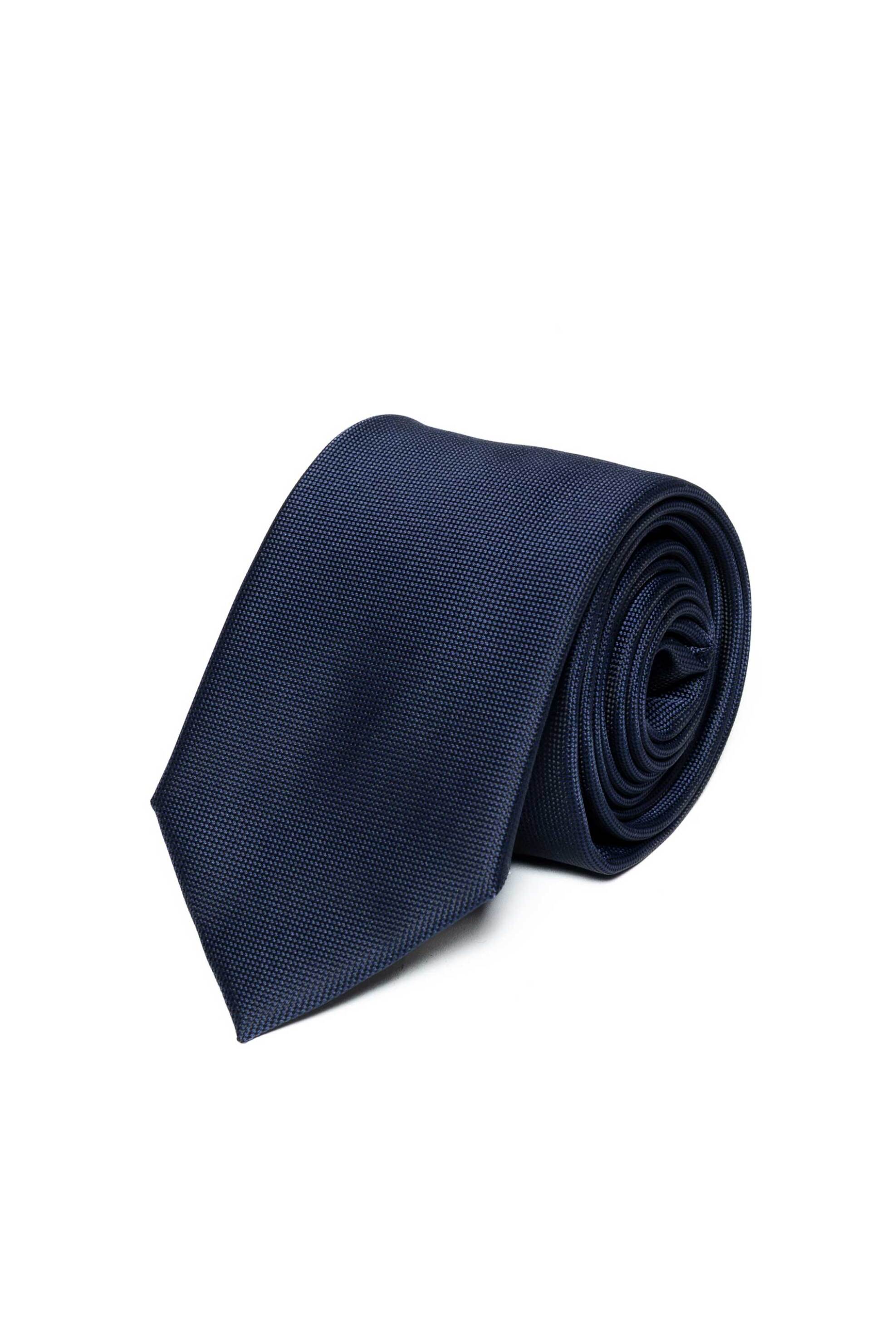 The Bostonians ανδρική γραβάτα με μικροσχέδιο "Dobby" - TIE34401 Μπλε Σκούρο