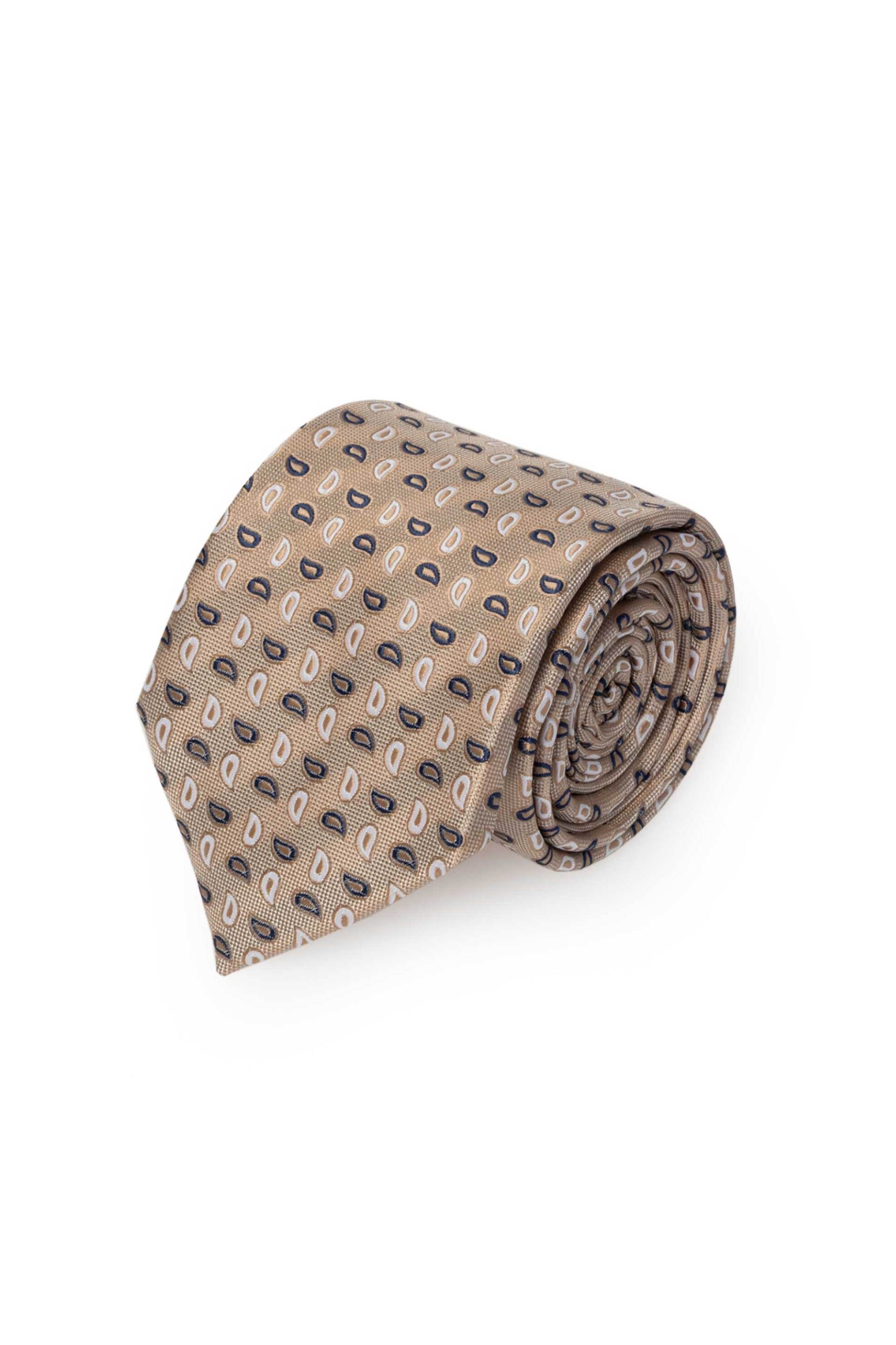 THE BOSTONIANS The Bostonians ανδρική γραβάτα με jacquard σχέδιο - TIE34828 Μπεζ