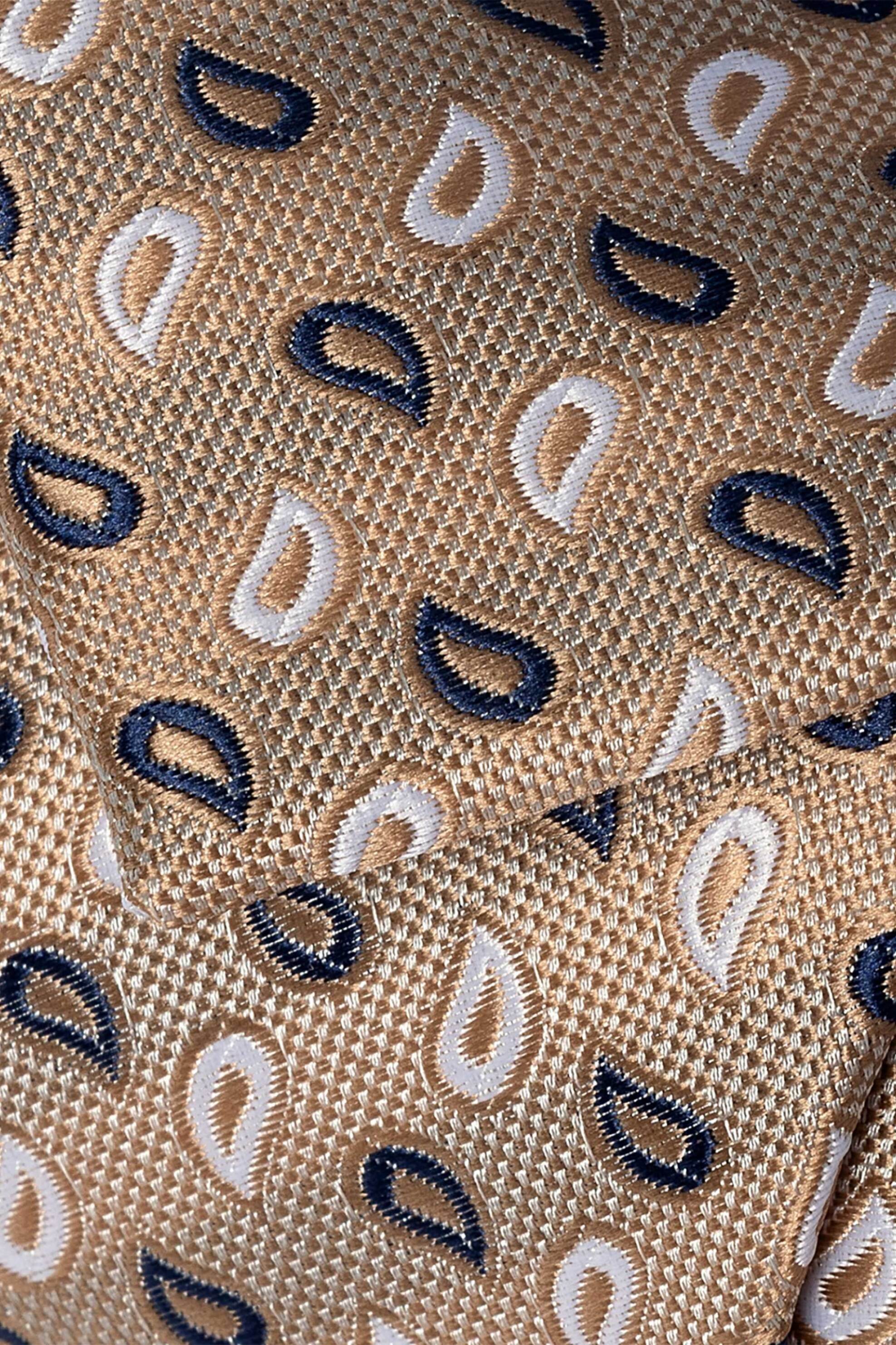The Bostonians ανδρική γραβάτα με jacquard σχέδιο - TIE34828 Μπεζ φωτογραφία