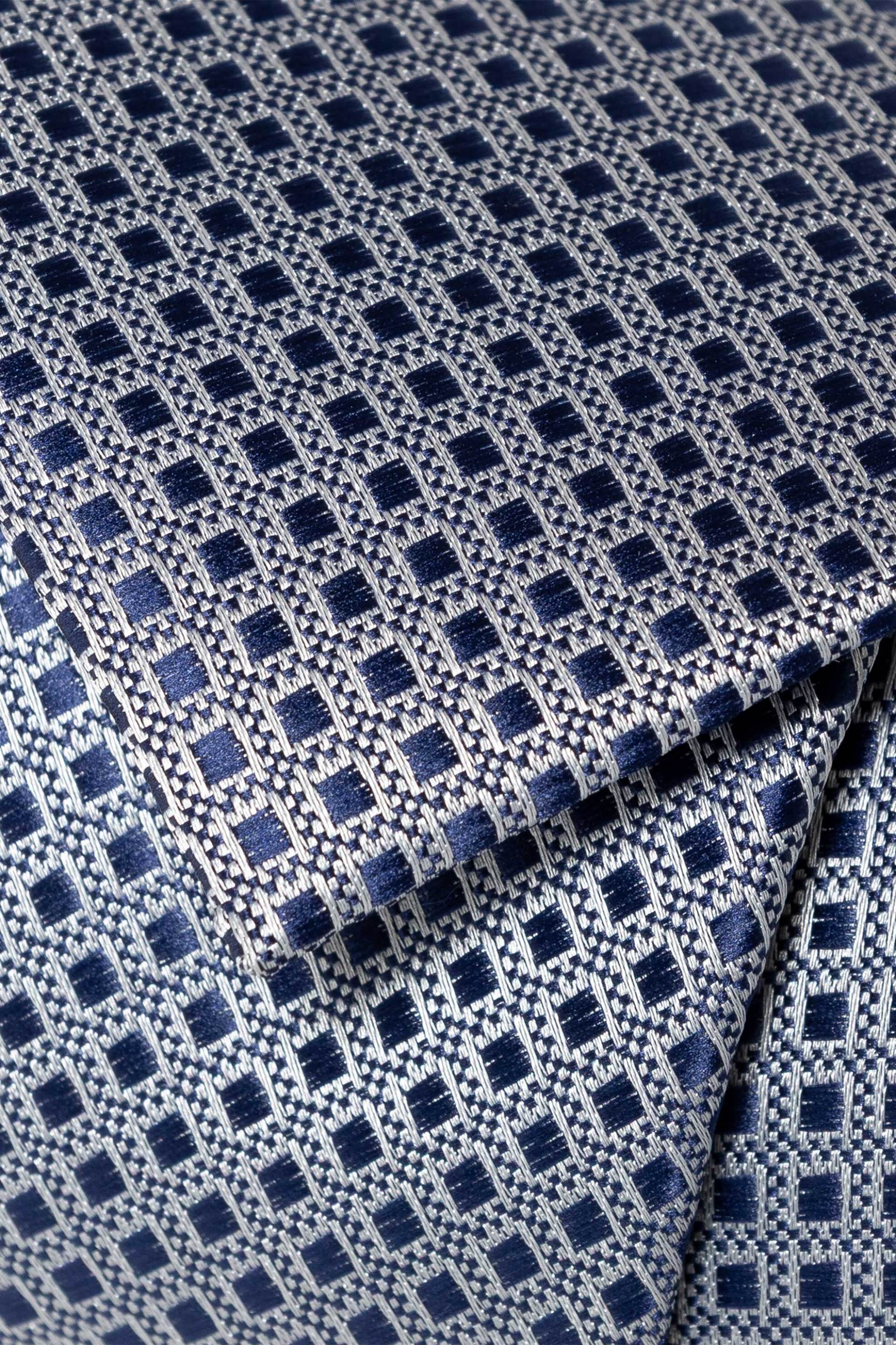 The Bostonians Ανδρική Γραβάτα Jacquard με Μικροσχέδιο - Tie74606 Μπλε Σκούρο