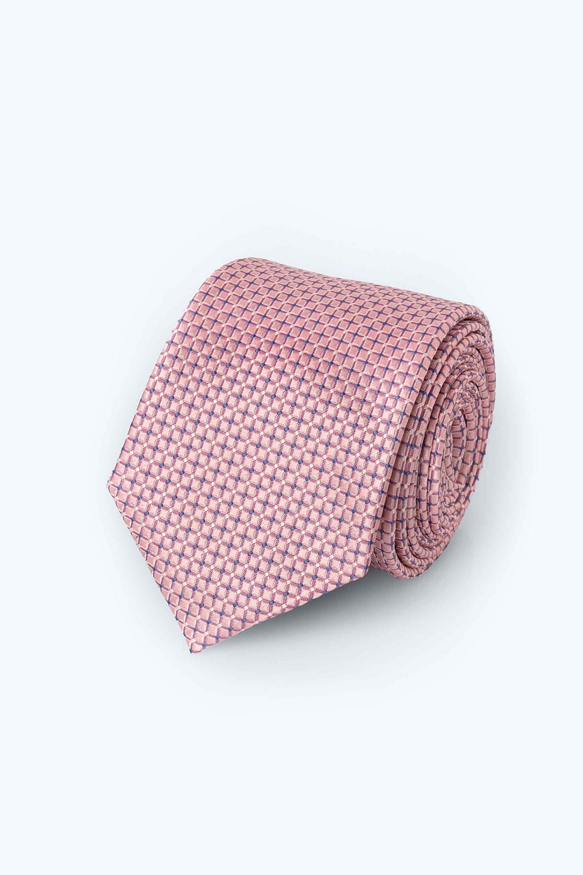 Ανδρική Μόδα > Ανδρικά Αξεσουάρ > Ανδρικές Γραβάτες & Παπιγιόν The Bostonians ανδρική γραβάτα με μικροσχέδιο "Dobby" - TIE9009 Ροζ