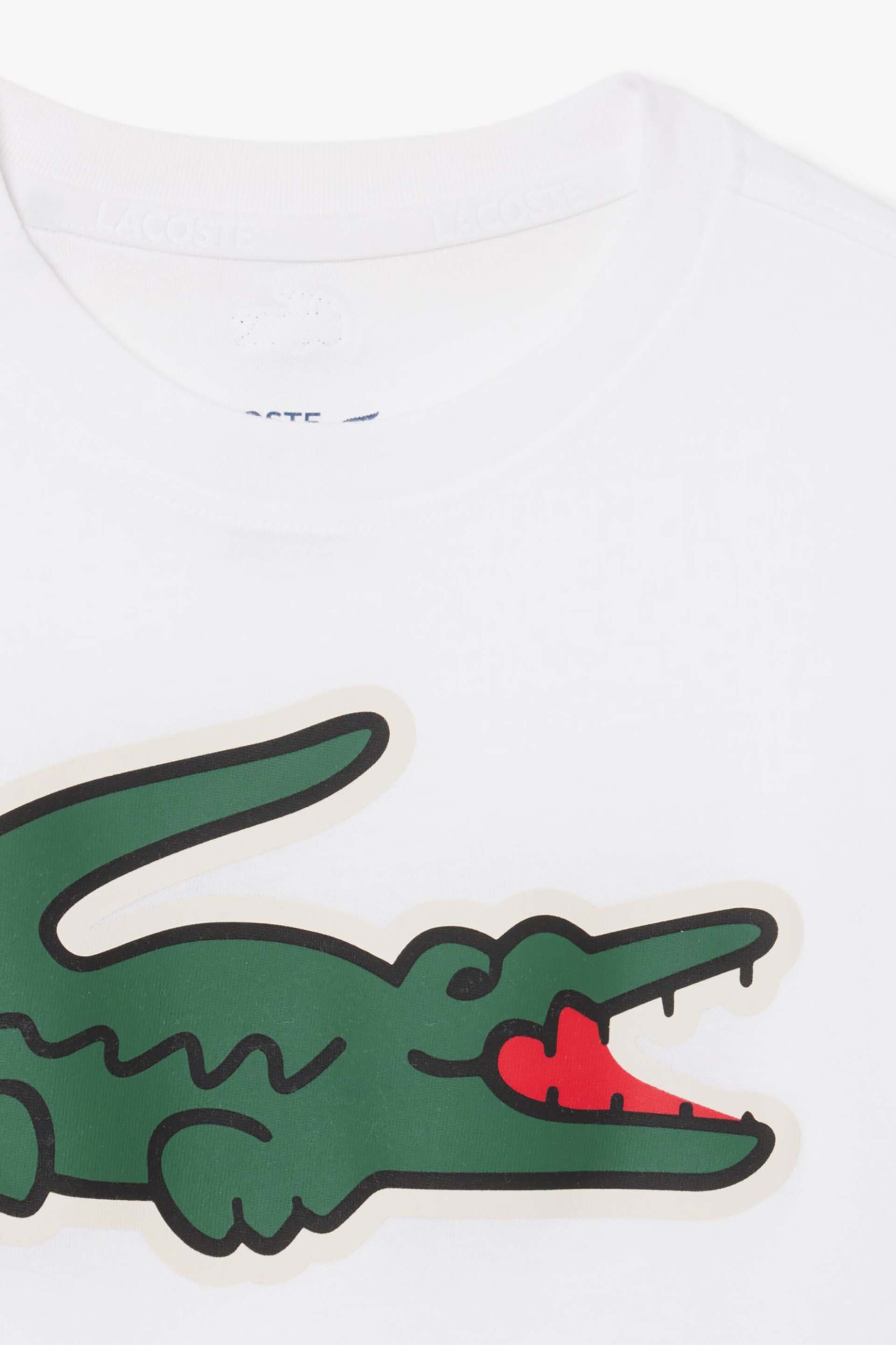Lacoste Παιδικό T-Shirt Ultra Dry με Crocodile Print - Tj0803 Λευκό