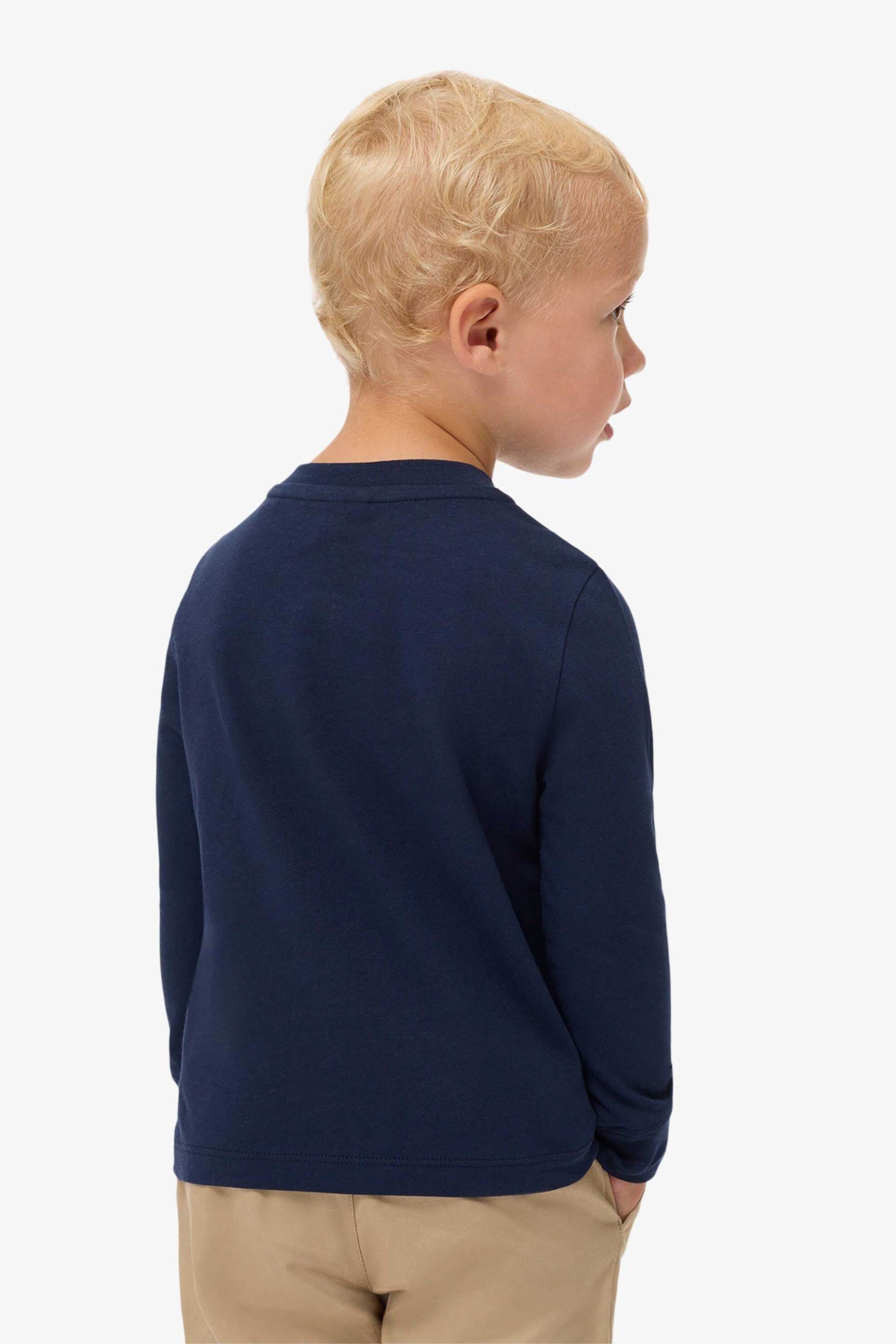 Lacoste βρεφική μακρυμάνικη μπλούζα με κεντημένο λογότυπο - TJ0805 Μπλε Σκούρο φωτογραφία