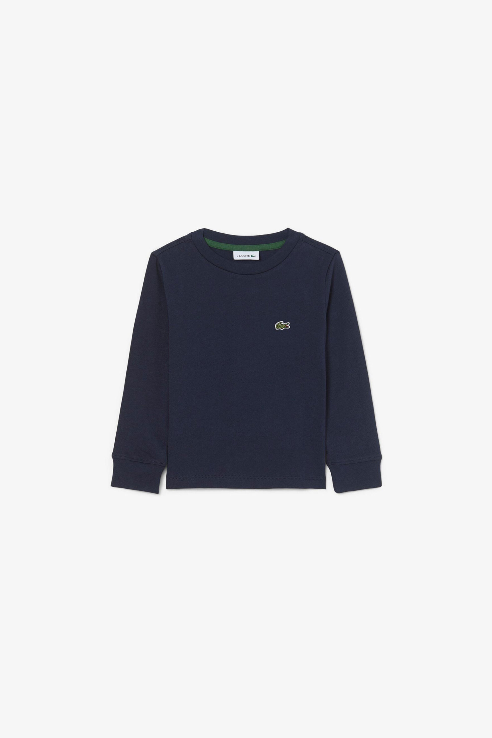 Lacoste βρεφική μακρυμάνικη μπλούζα με κεντημένο λογότυπο - TJ0805 Μπλε Σκούρο φωτογραφία