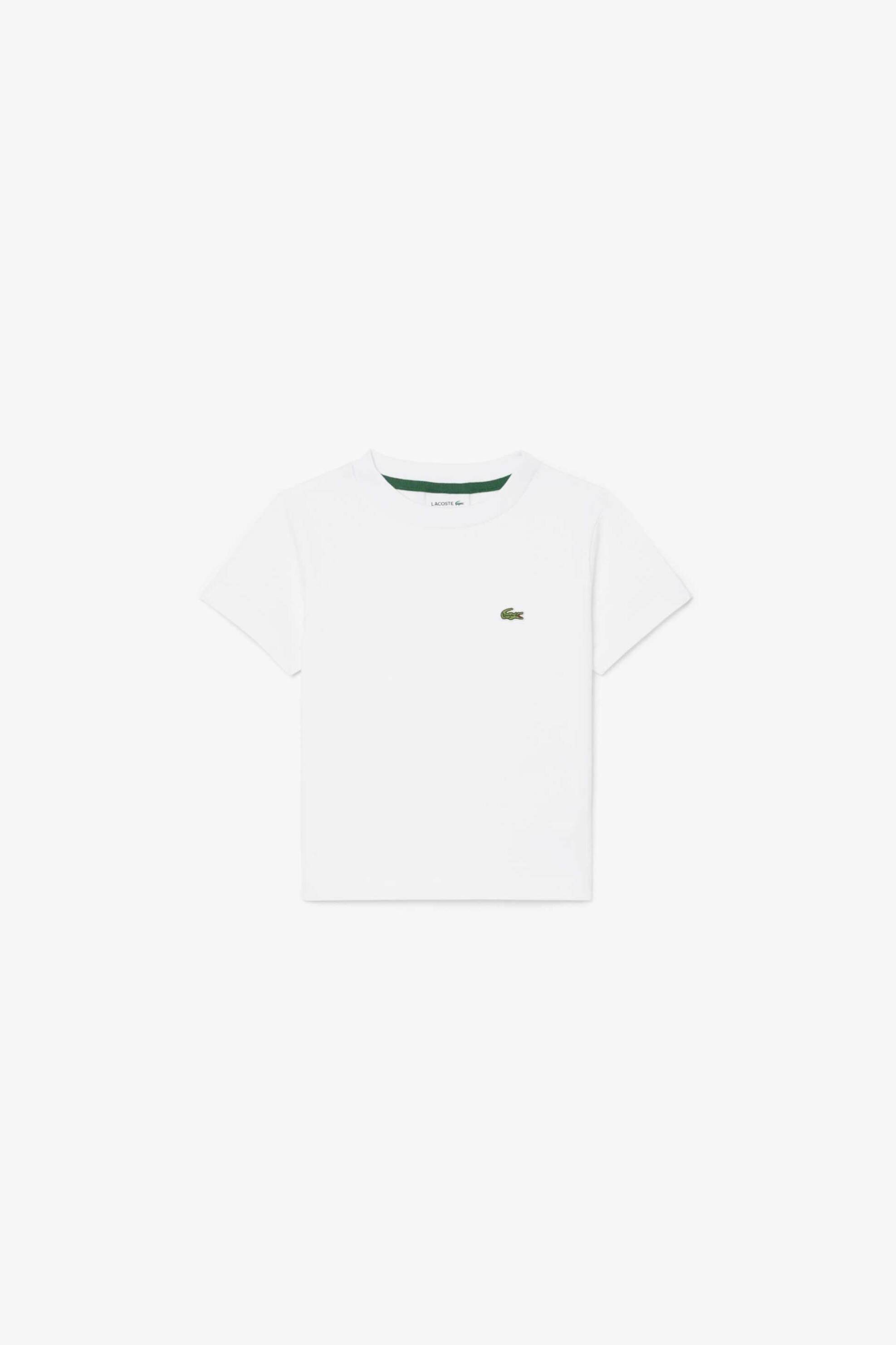 Lacoste παιδικό T-shirt με κεντημένο λογότυπο - TJ0839 Λευκό