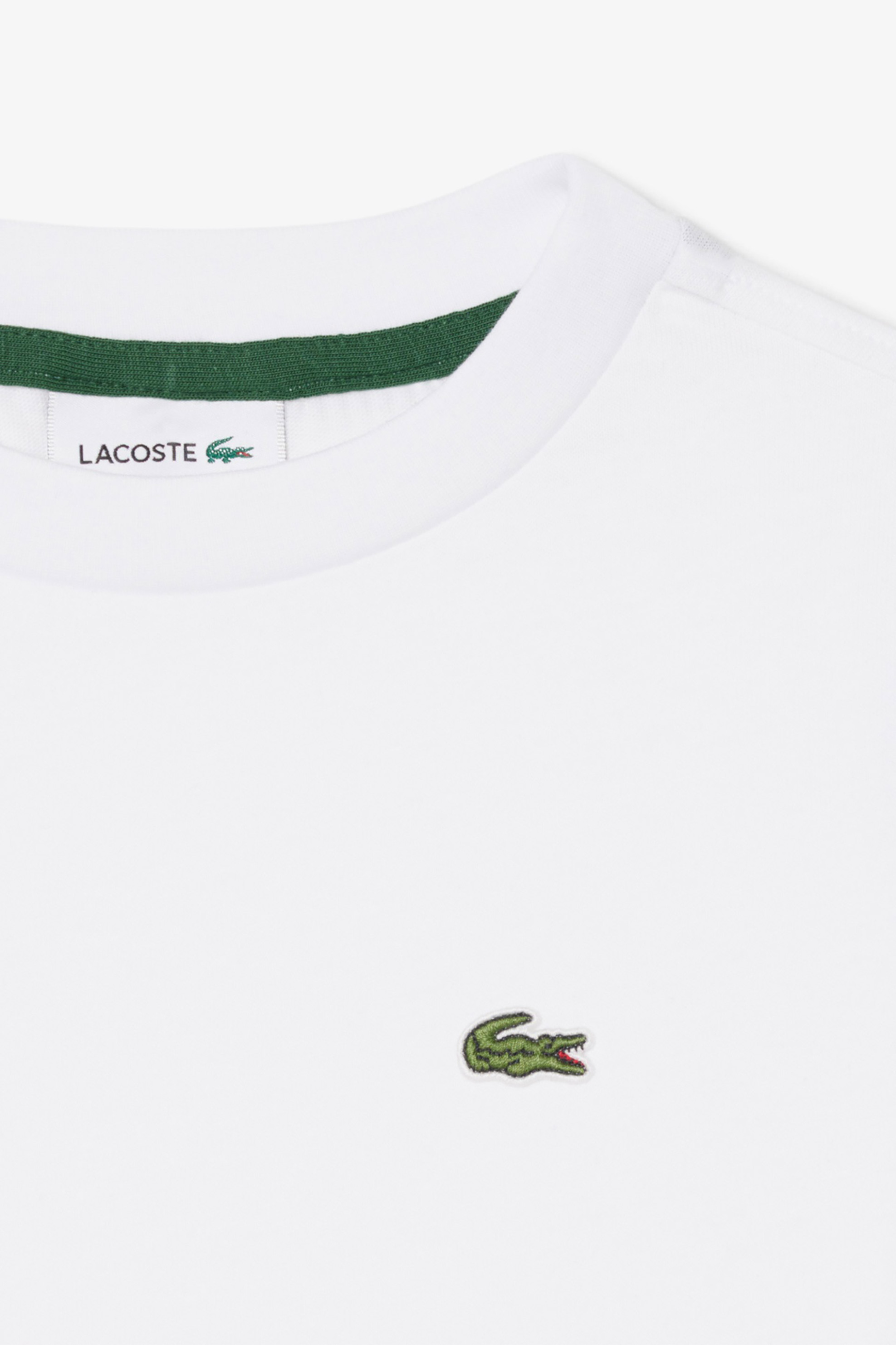 Lacoste Παιδικό T-Shirt με Κεντημένο Λογότυπο - Tj0839 Λευκό