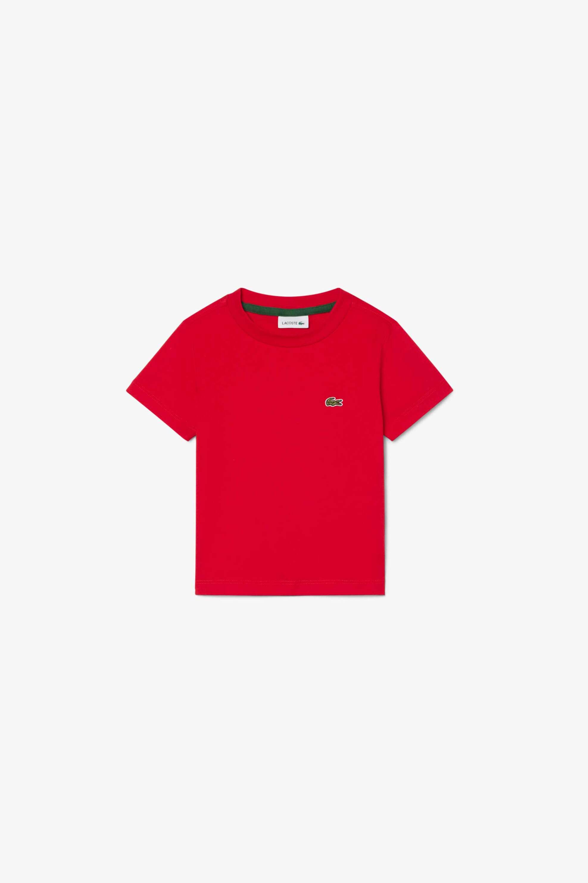 Lacoste παιδικό T-shirt με κεντημένο λογότυπο - TJ0839 Κόκκινο