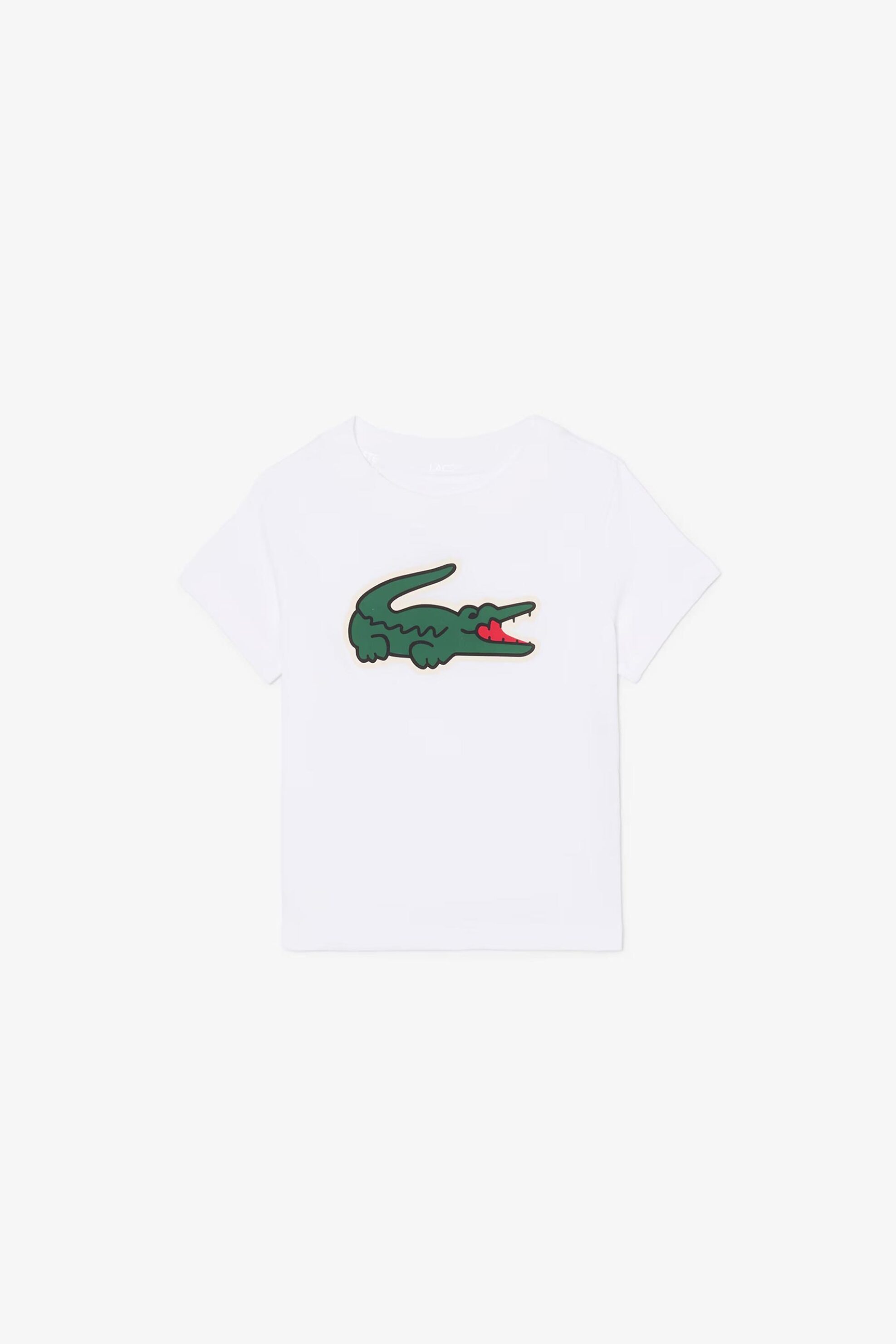 Lacoste Παιδικό T-Shirt Ultra Dry με Crocodile Print - Tj1063 Λευκό