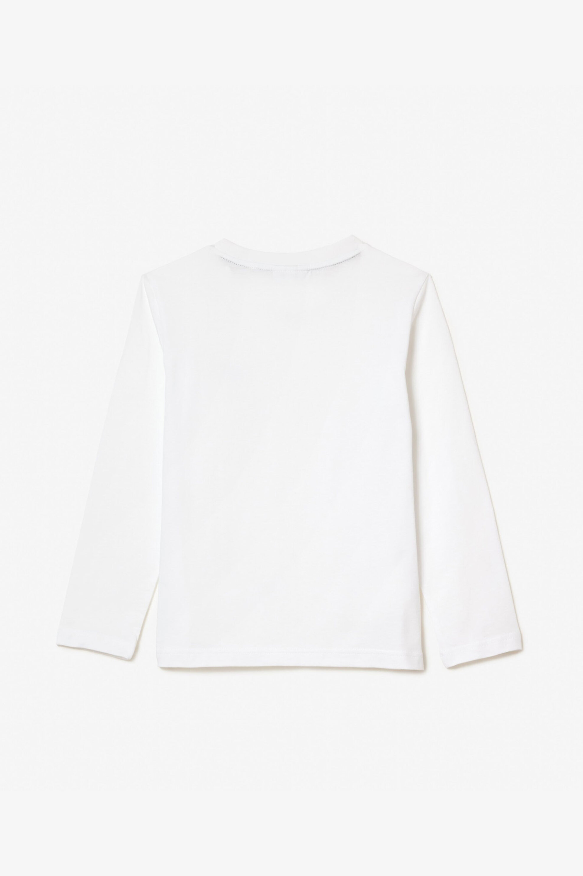 Lacoste παιδική μπλούζα βαμβακερή μονόχρωμη με logo - TJ1123 Λευκό φωτογραφία